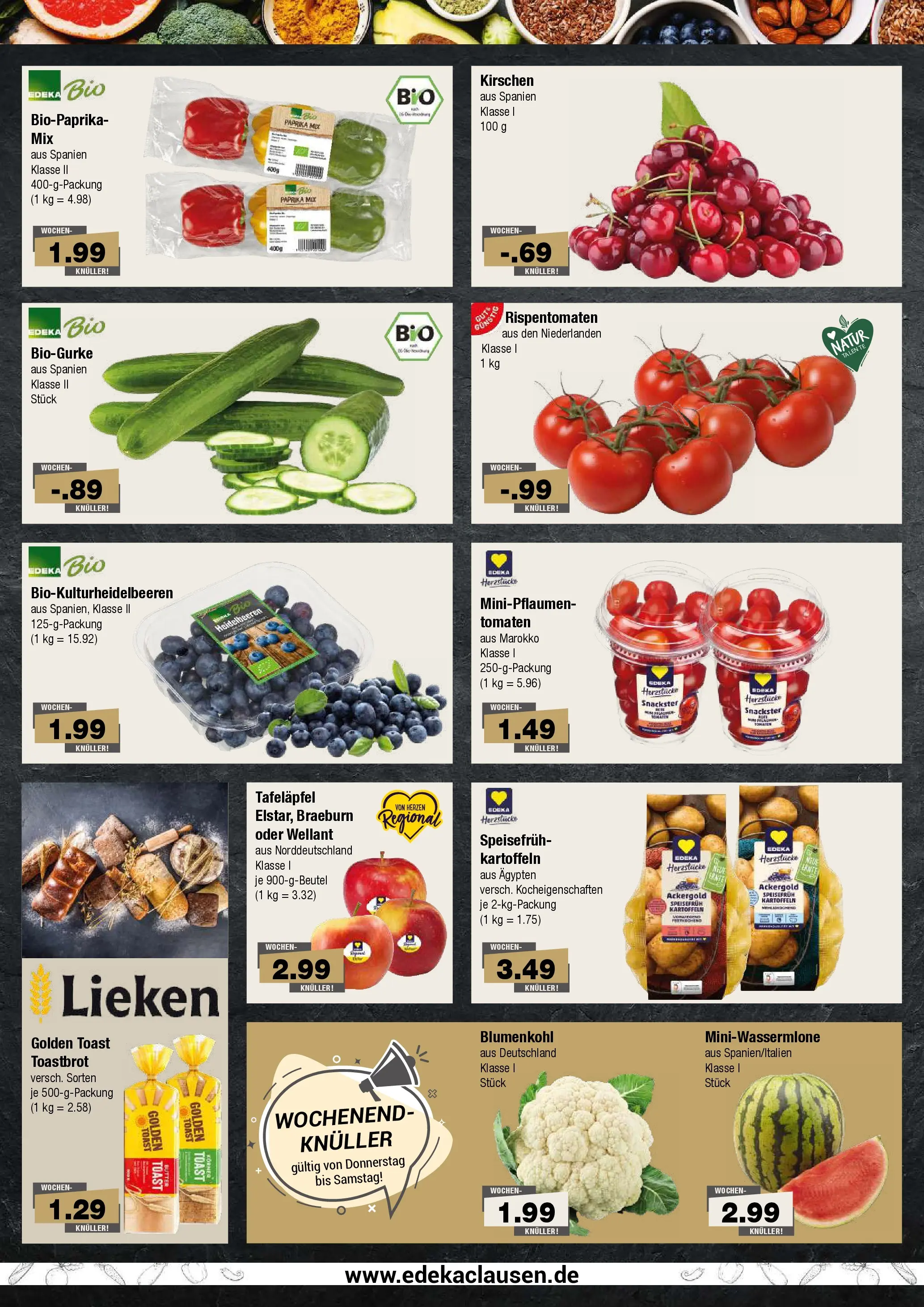 Edeka prospekt Hamburg (ab 26.05.2026) » Angebote Online | Seite: 2 | Produkte: Tomaten, Kirschen, Kartoffeln, Blumenkohl