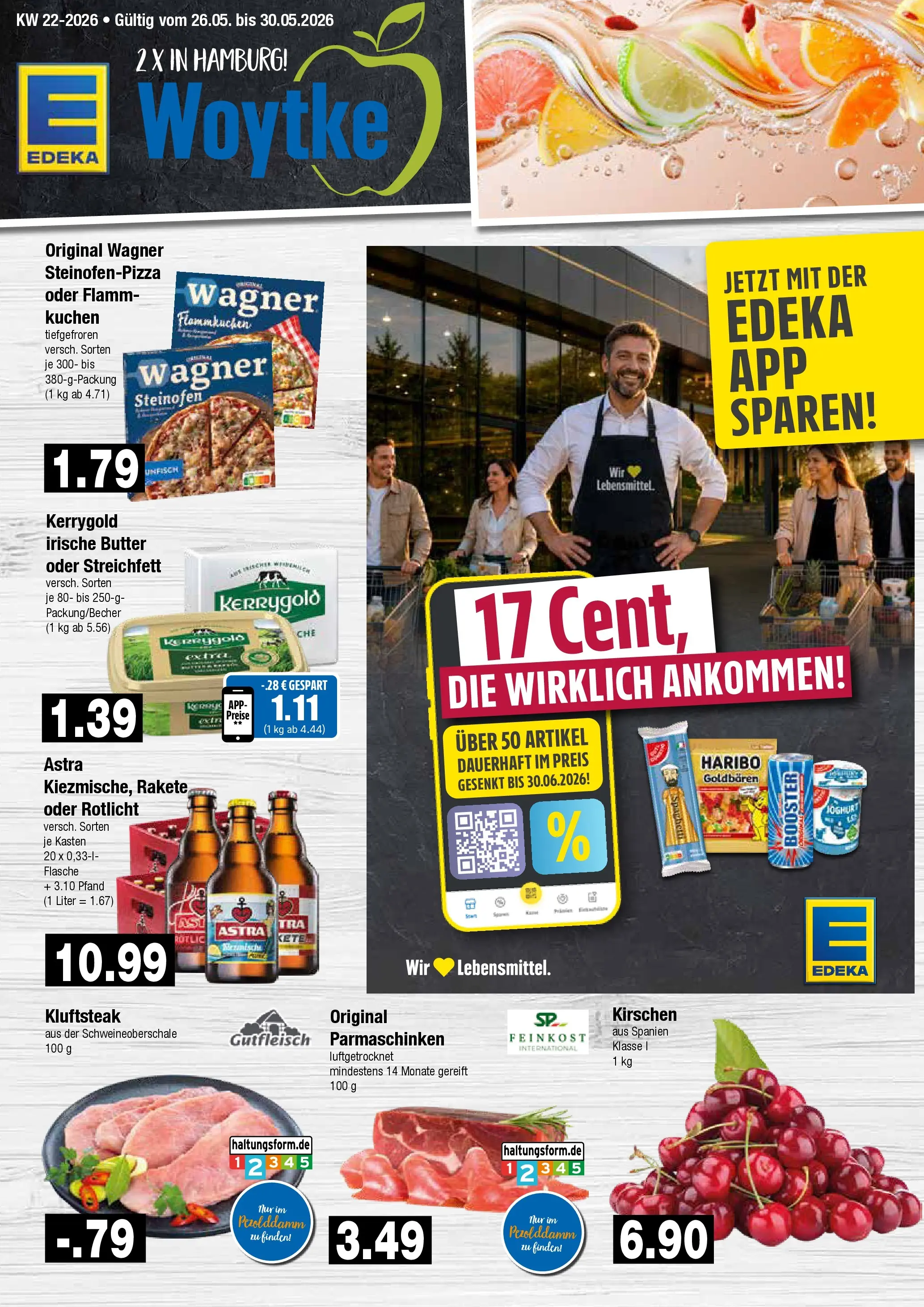 Edeka prospekt Hamburg (ab 26.05.2026) » Angebote Online | Seite: 1 | Produkte: Astra, Pizza, Steak, Kuchen
