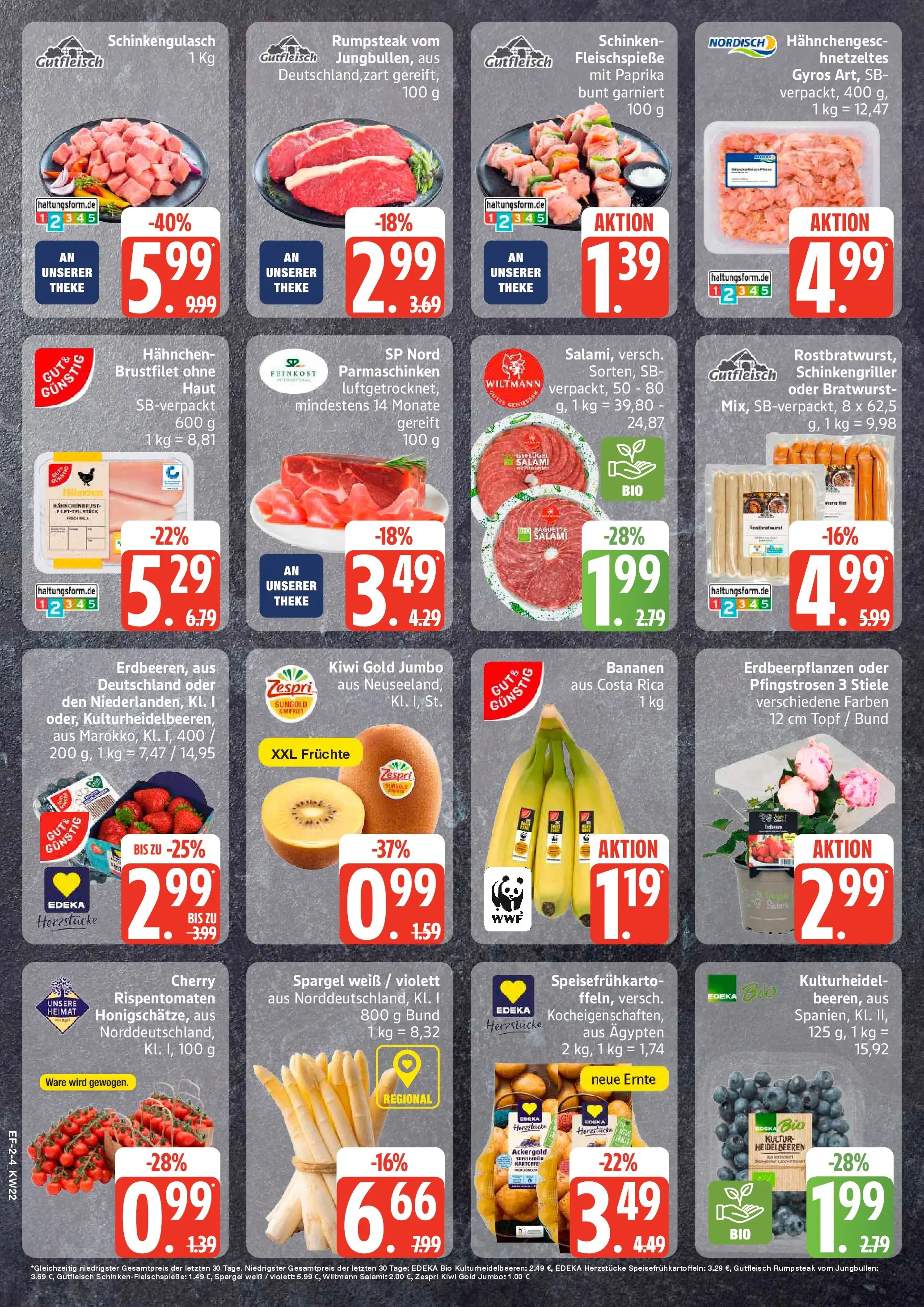 Edeka prospekt Lassan (ab 26.05.2026) » Angebote Online | Seite: 2 | Produkte: Rumpsteak, Bananen, Heidelbeeren, Hahnchenbrust