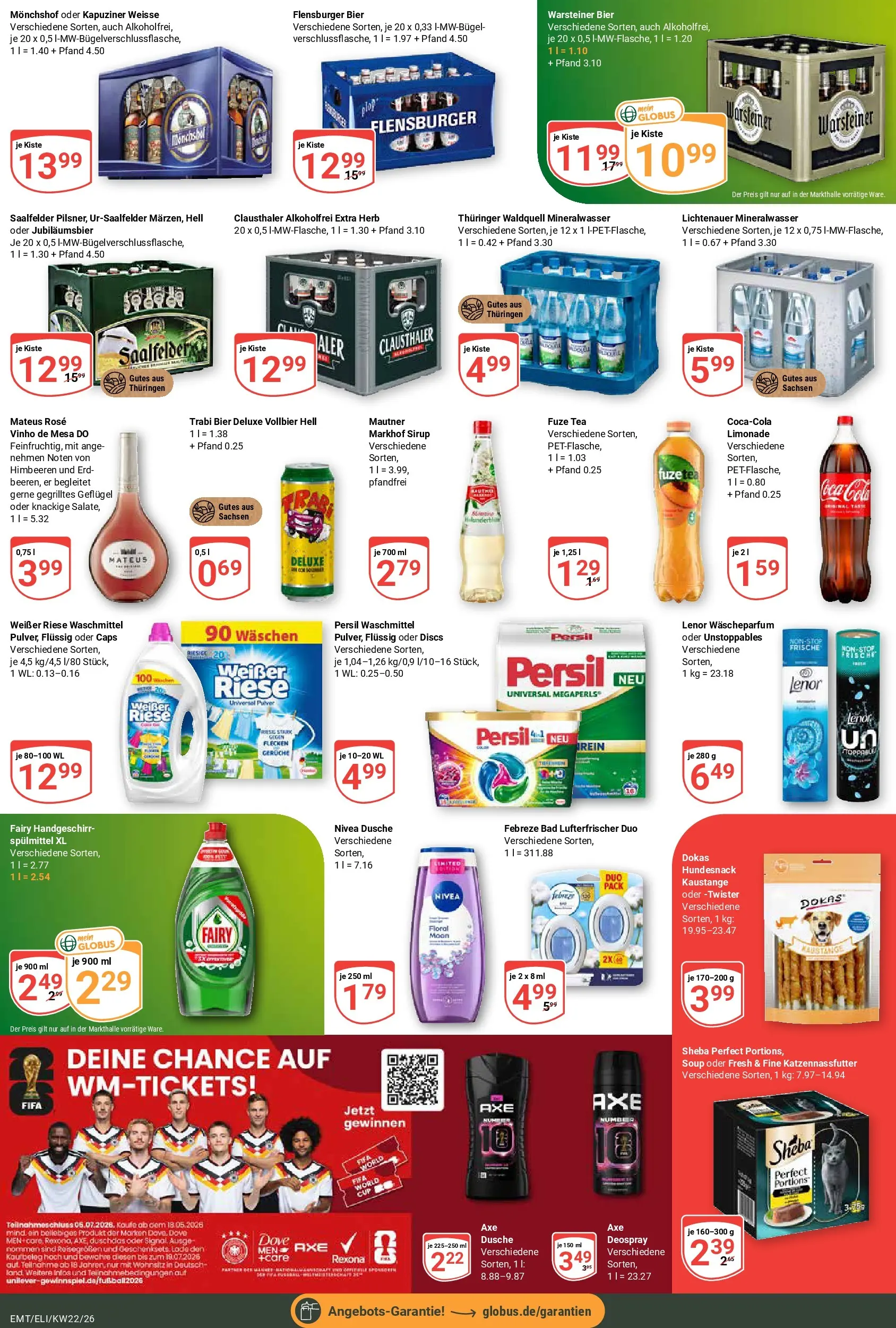 Globus Prospekt Mittelhausen (ab 26.05.2026) » Angebote online | Seite: 4 | Produkte: Himbeeren, Monchshof, Sirup, Persil
