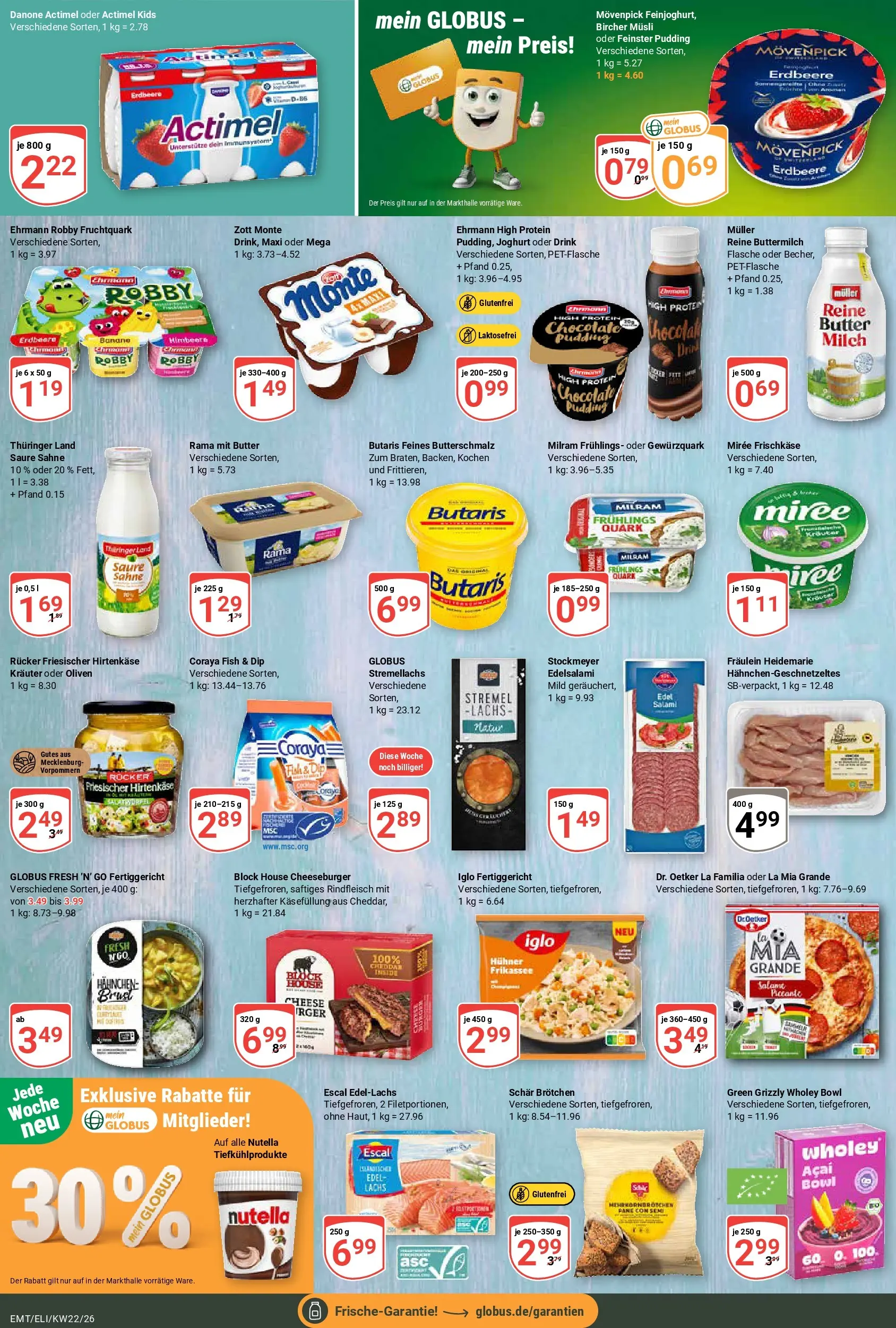 Globus Prospekt Mittelhausen (ab 26.05.2026) » Angebote online | Seite: 9 | Produkte: Musli, Nutella, Milram, Frischkase