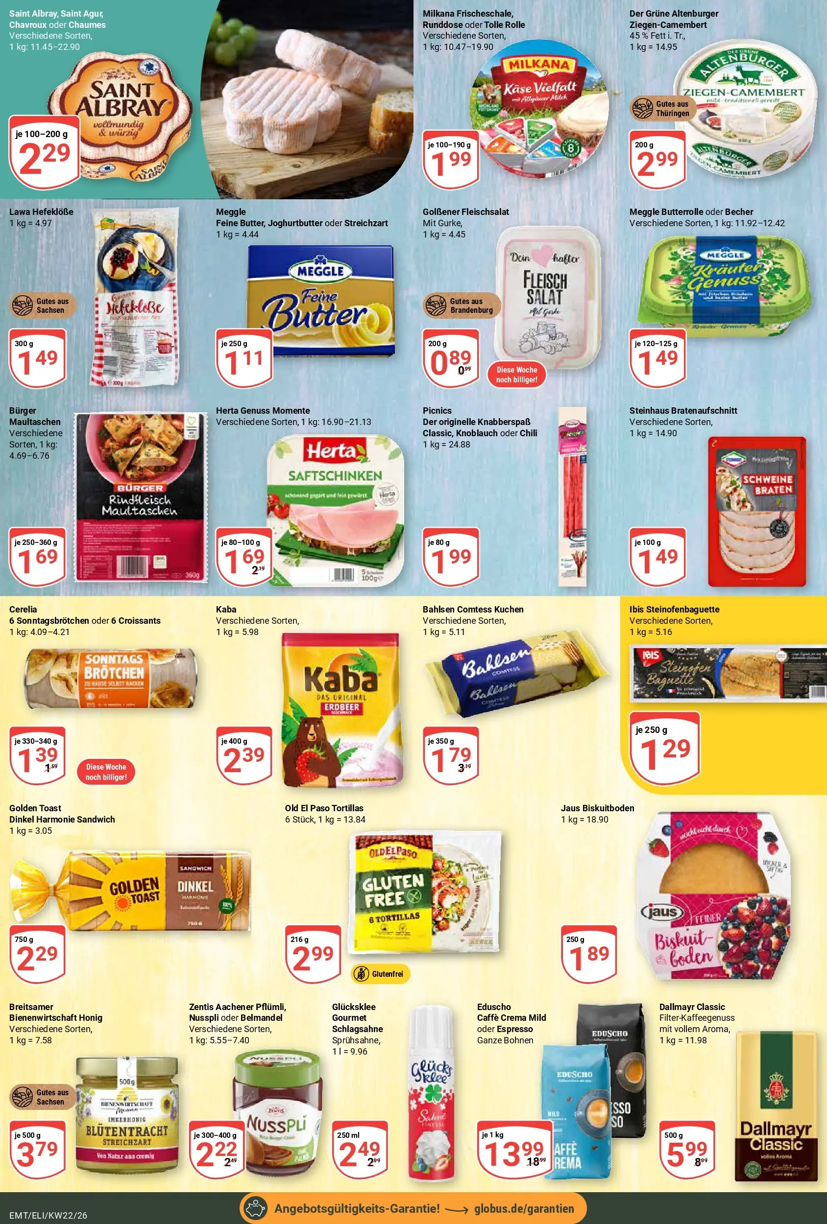 Globus Prospekt Mittelhausen (ab 26.05.2026) » Angebote online | Seite: 11 | Produkte: Toast, Chili, Fleisch, Salat
