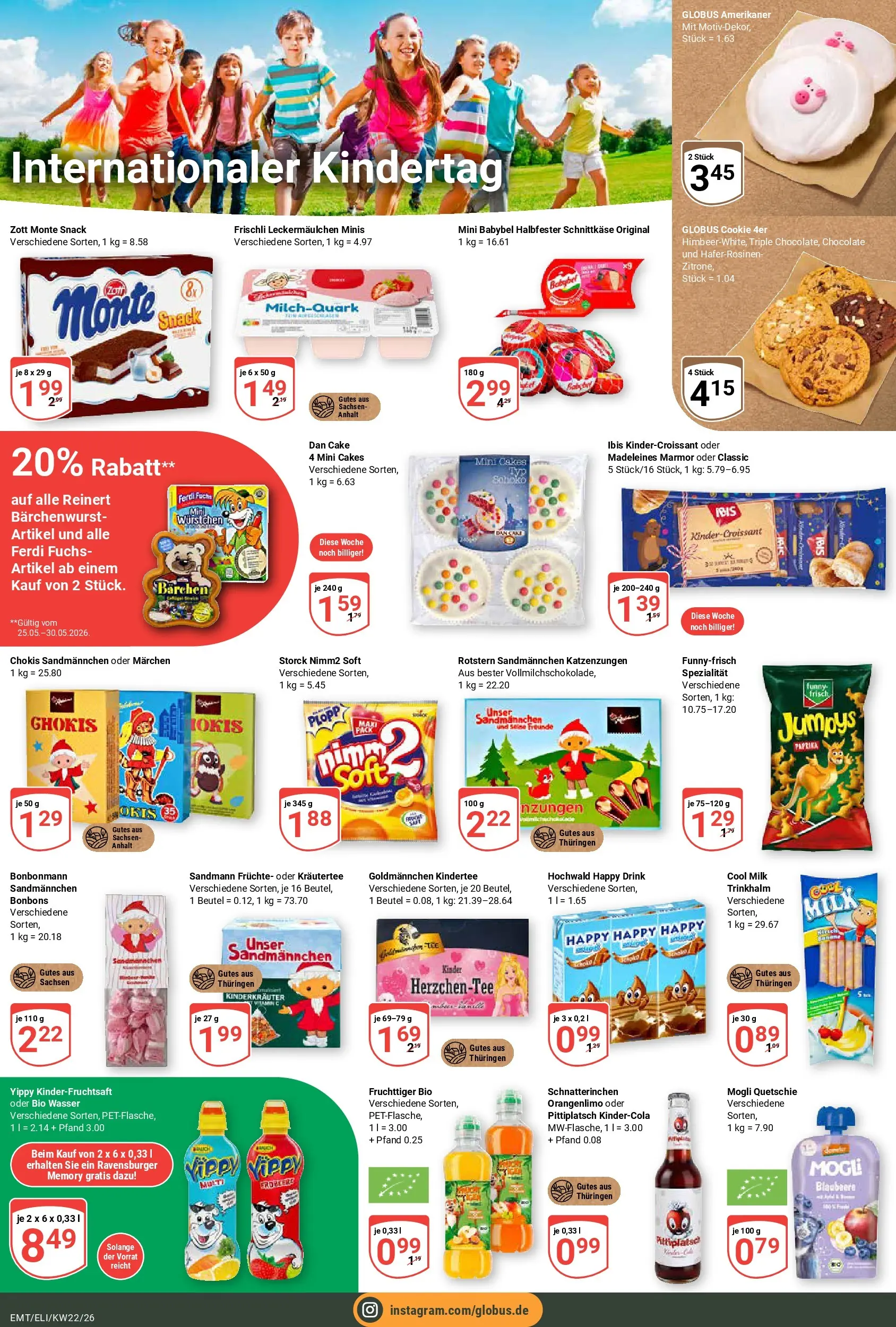 Globus Prospekt Mittelhausen (ab 26.05.2026) » Angebote online | Seite: 13 | Produkte: Wasser, Paprika, Babybel