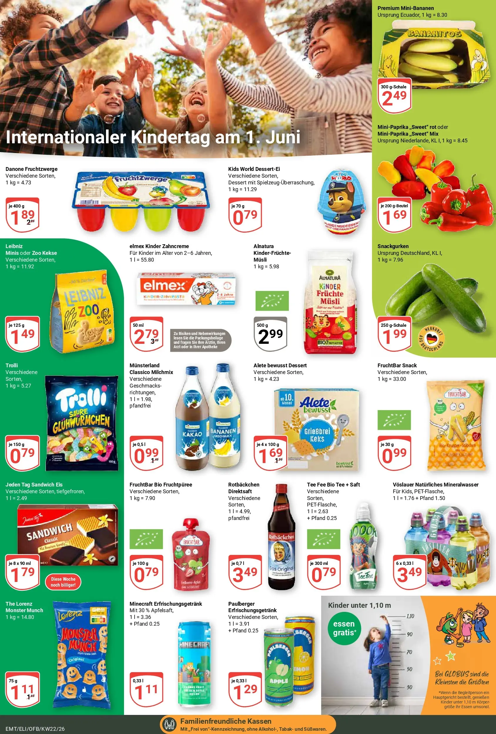 Globus Prospekt Mittelhausen (ab 26.05.2026) » Angebote online | Seite: 15 | Produkte: Fruchtzwerge, Monster, Saft, Kekse