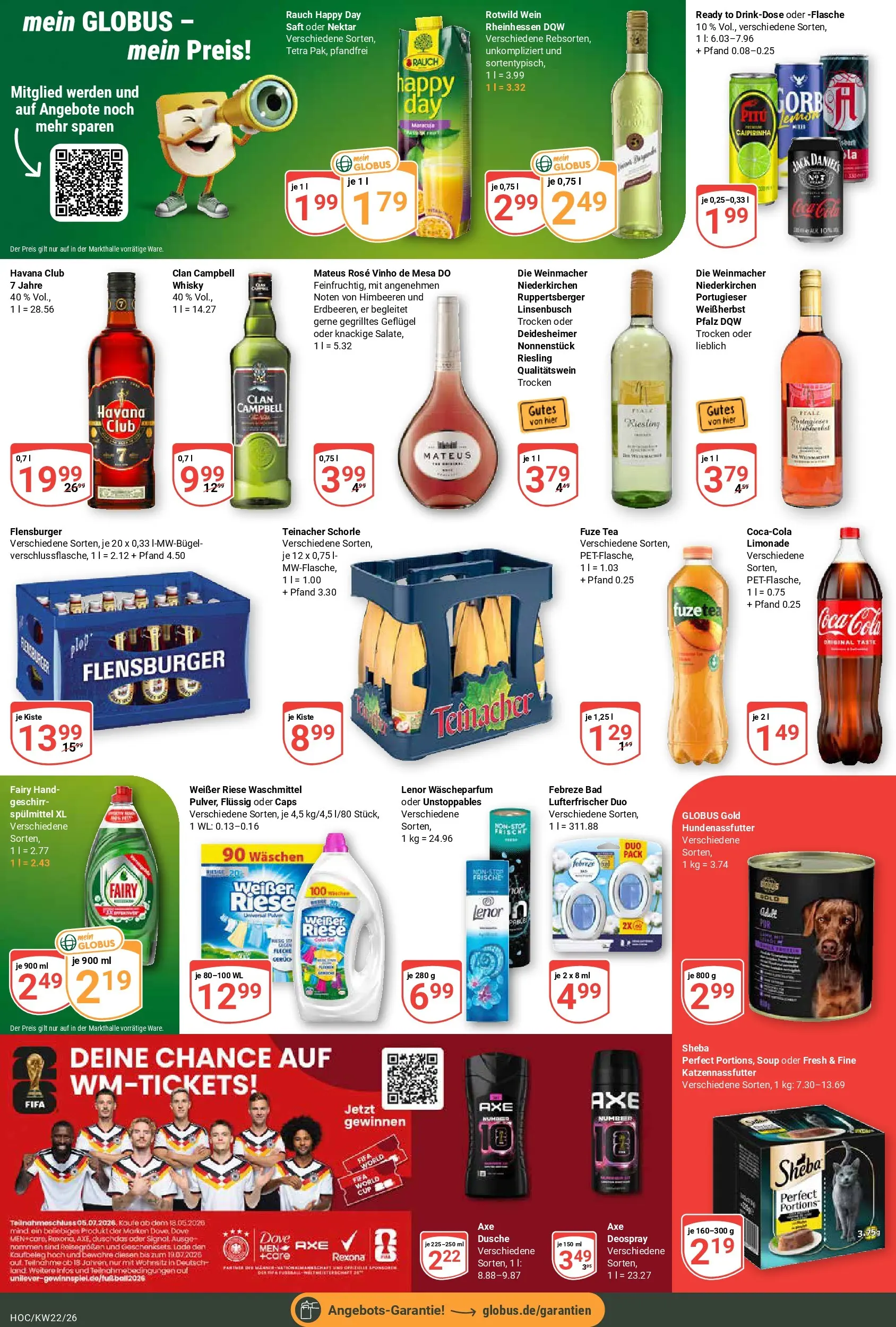 Globus Prospekt Hockenheim (ab 26.05.2026) » Angebote online | Seite: 5 | Produkte: Coca cola, Cola, Dusche, Flensburger