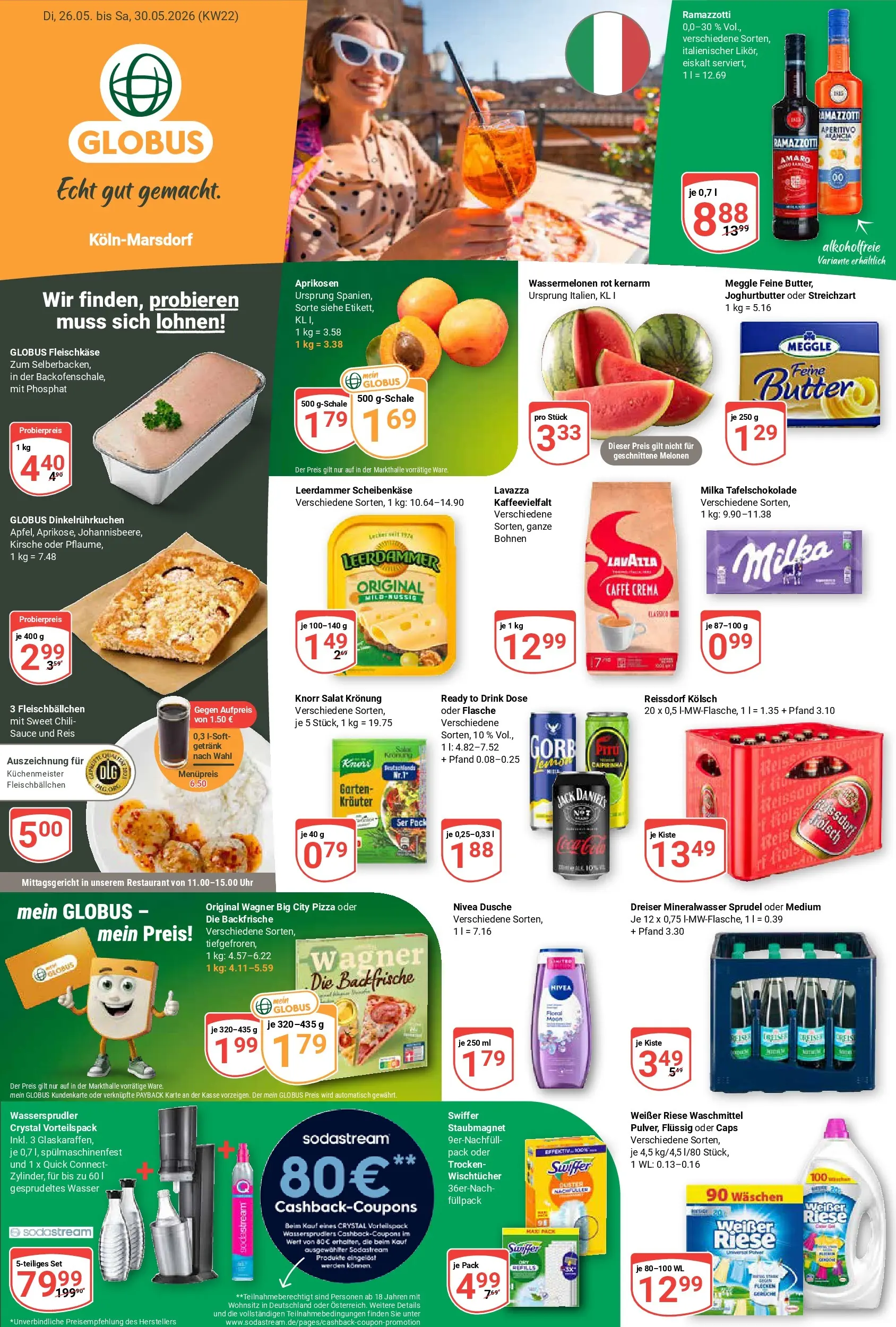 Globus Prospekt Köln (ab 26.05.2026) » Angebote online | Seite: 1 | Produkte: Knorr, Milka, Waschmittel, Salat