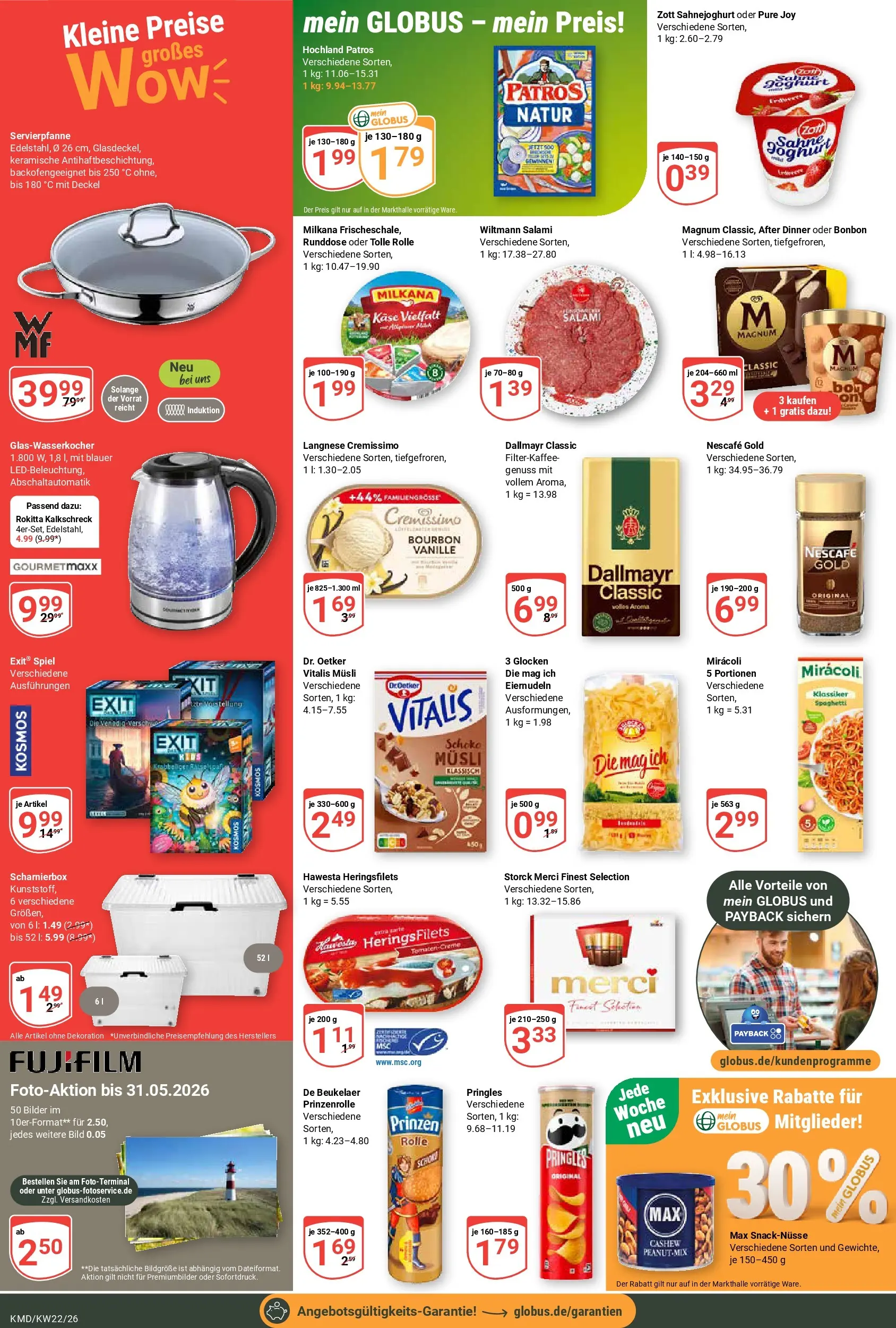 Globus Prospekt Köln (ab 26.05.2026) » Angebote online | Seite: 2 | Produkte: Langnese cremissimo, Joghurt, Pringles, Sahne