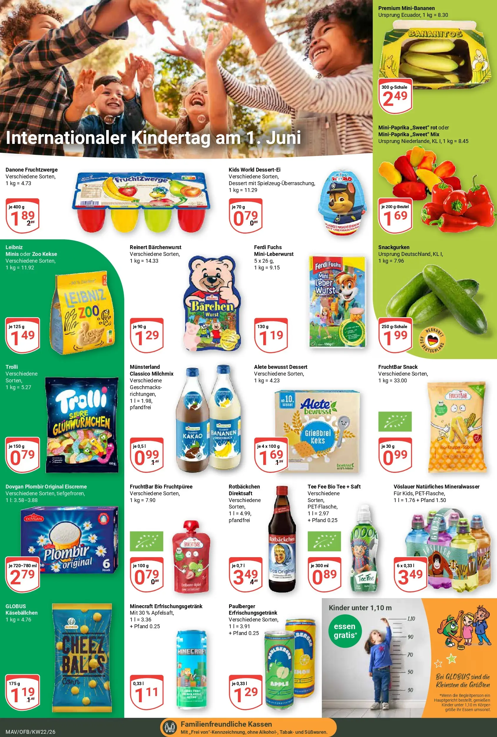 Globus Prospekt Mannheim (ab 26.05.2026) » Angebote online | Seite: 13 | Produkte: Fruchtzwerge, Bananen, Saft, Kekse