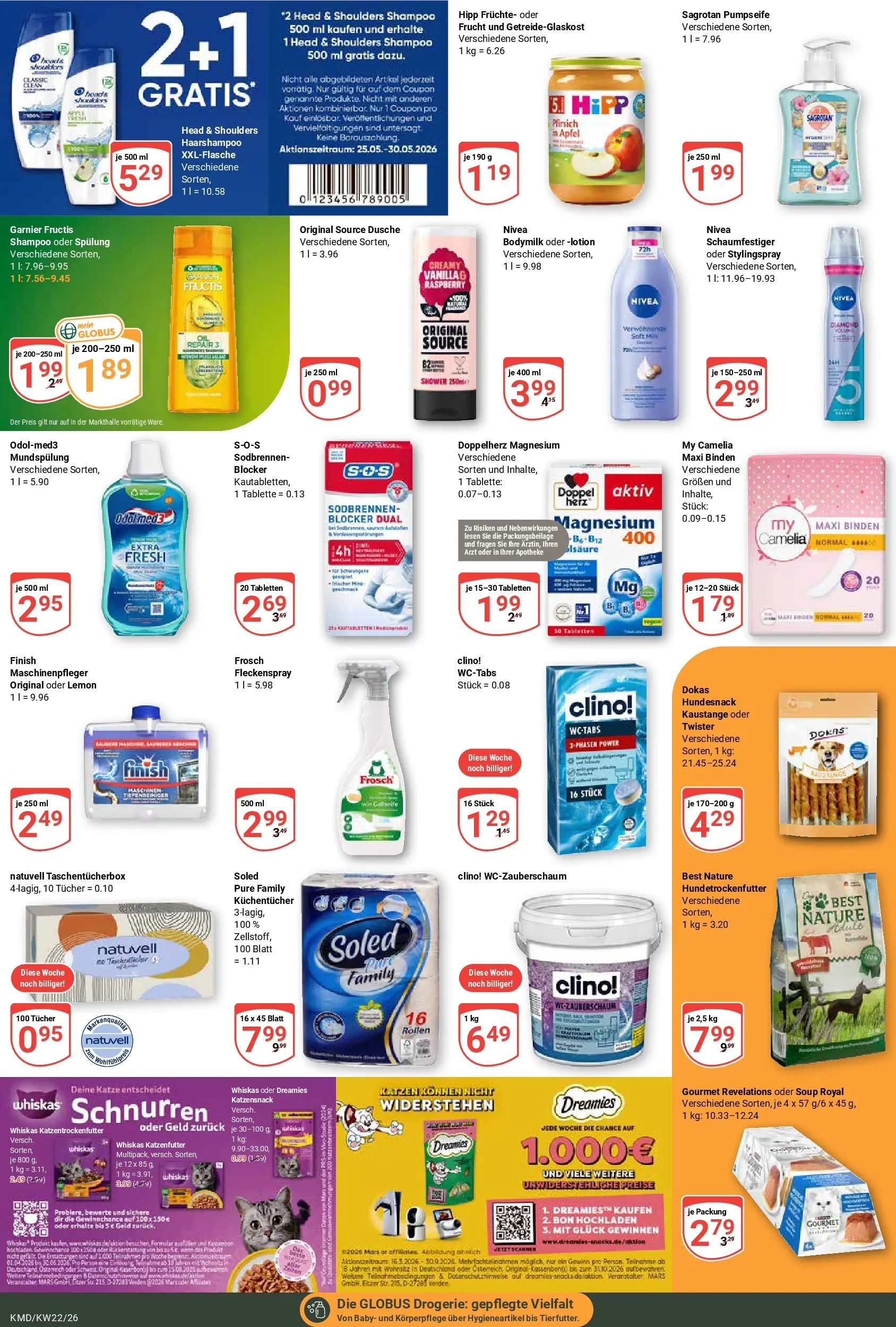 Globus Prospekt Köln (ab 26.05.2026) » Angebote online | Seite: 17 | Produkte: Shampoo, Mars, Pfirsich, Whiskas