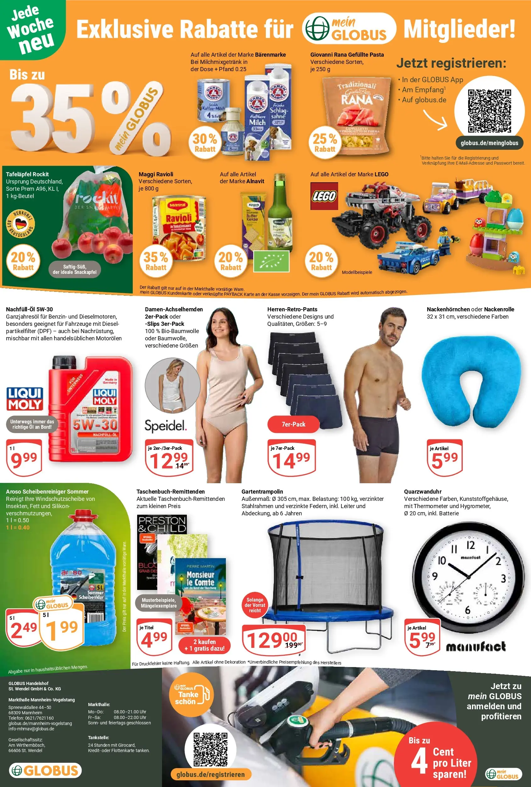 Globus Prospekt Mannheim (ab 26.05.2026) » Angebote online | Seite: 25 | Produkte: Thermometer, Öl, Pasta, Uhr
