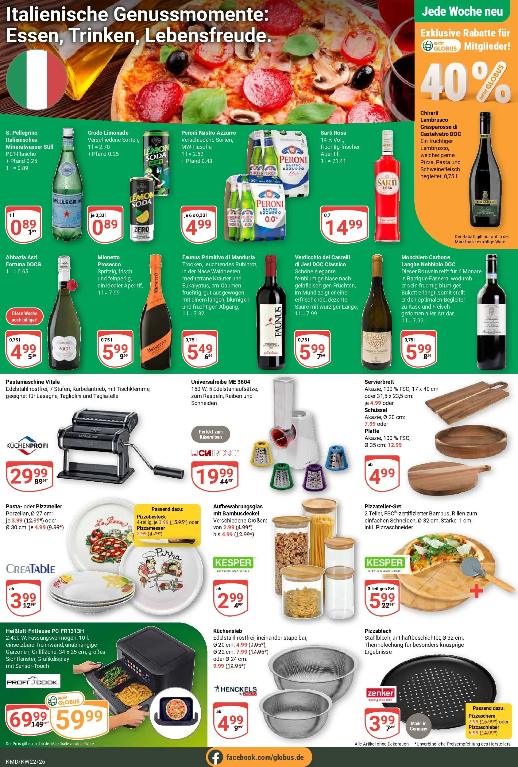 Globus Prospekt Köln (ab 26.05.2026) » Angebote online | Seite: 21 | Produkte: Limonade, Mineralwasser, Pizza, Fleisch