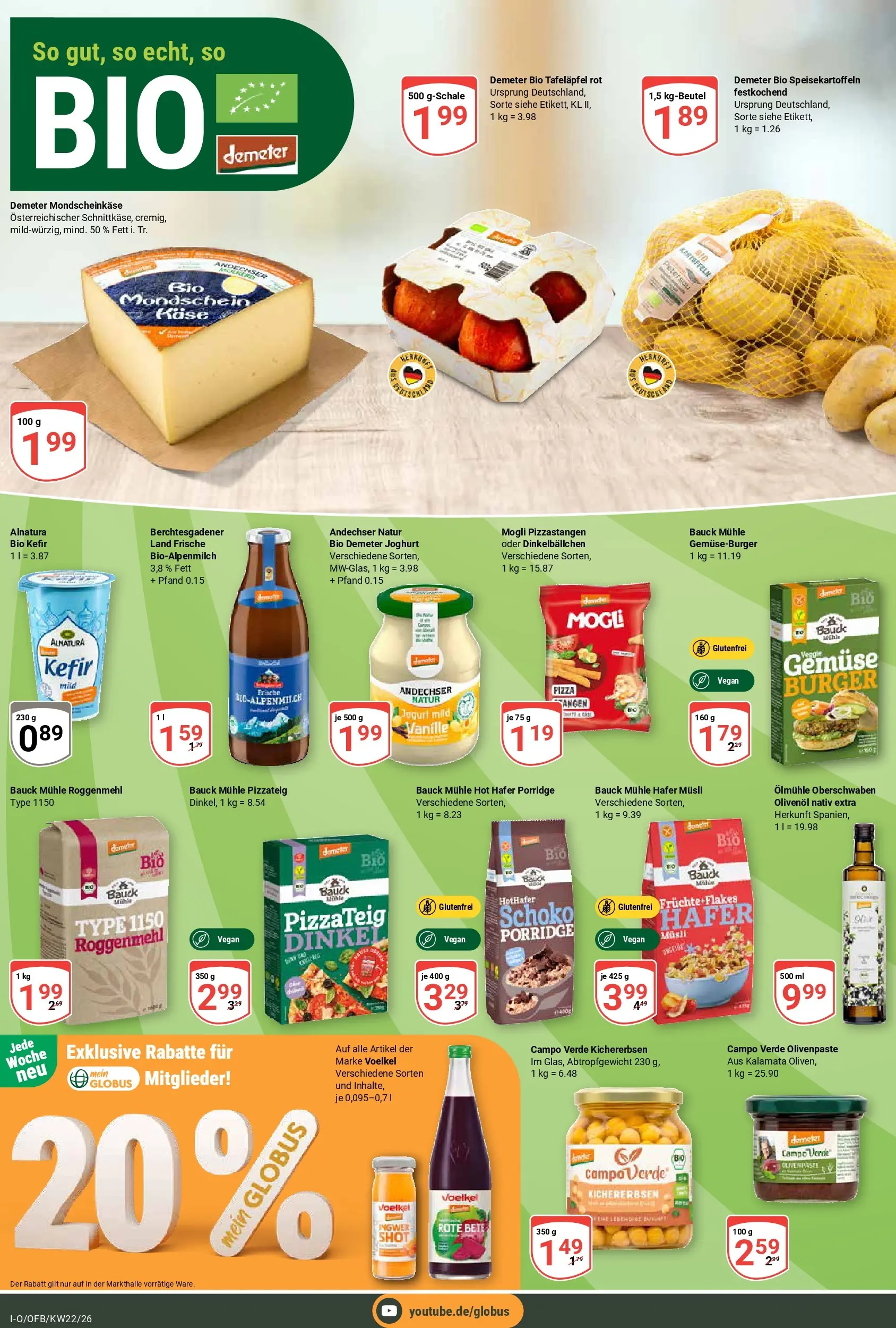 Globus Prospekt Idar-Oberstein (ab 26.05.2026) » Angebote online | Seite: 11 | Produkte: Kefir, Joghurt, Burger, Gemüse