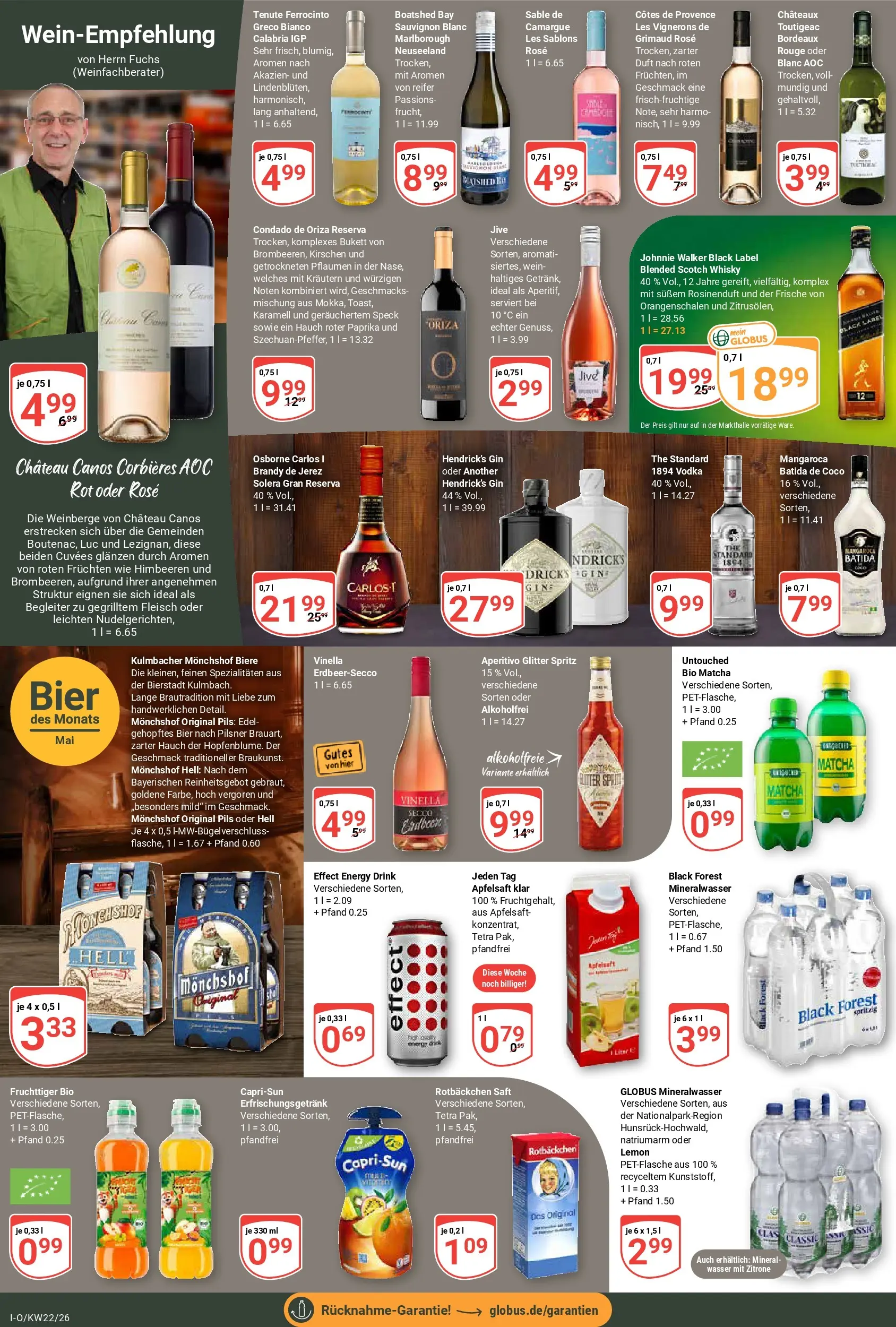 Globus Prospekt Idar-Oberstein (ab 26.05.2026) » Angebote online | Seite: 16 | Produkte: Energy, Bier, Kirschen, Saft