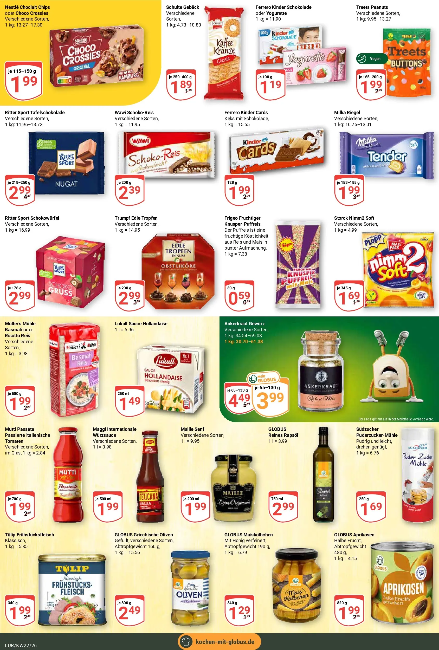 Globus Prospekt Hamburg (ab 26.05.2026) » Angebote online | Seite: 15 | Produkte: Milch, Ritter sport, Puder, Tomaten