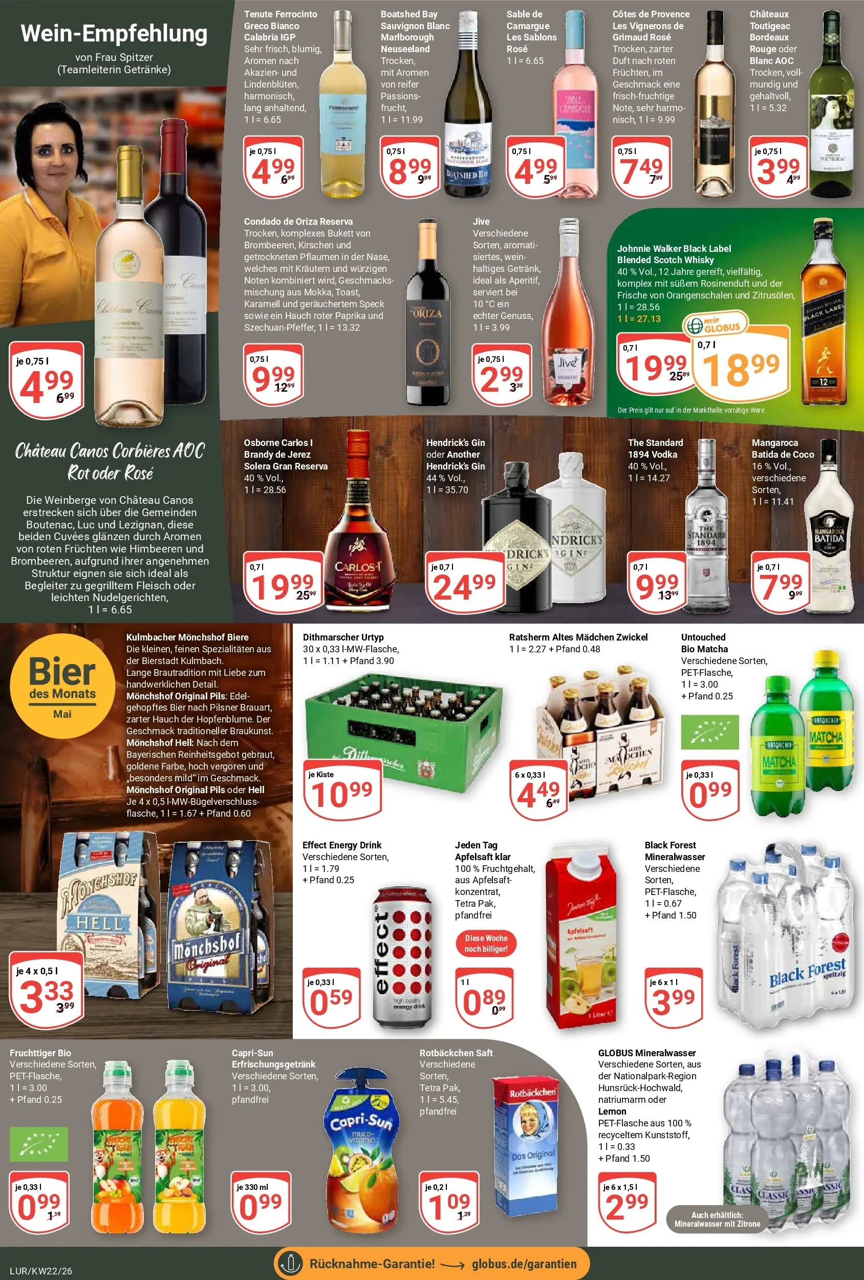 Globus Prospekt Hamburg (ab 26.05.2026) » Angebote online | Seite: 19 | Produkte: Bier, Batida de coco, Pils, Vodka