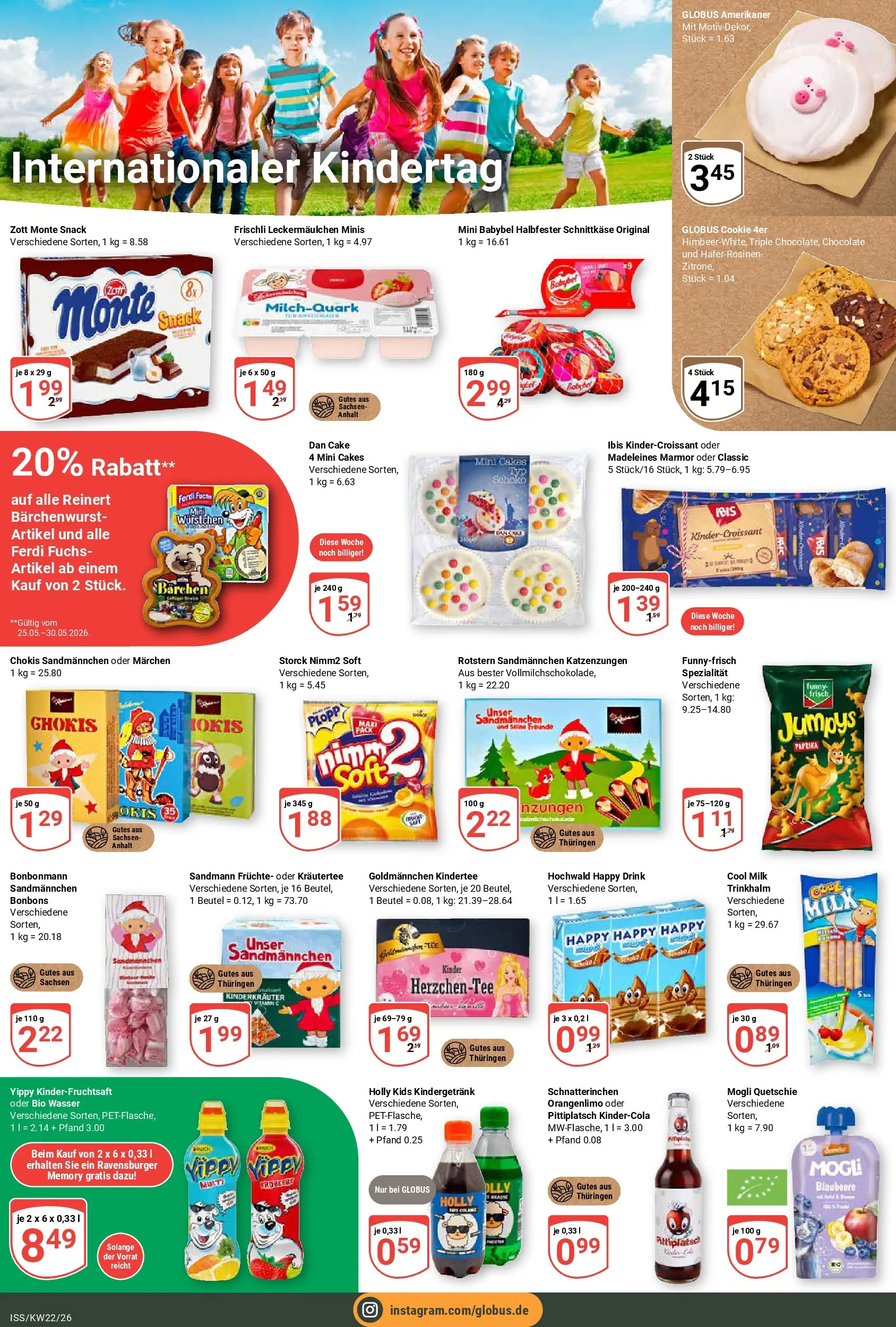 Globus Prospekt Isserstedt (ab 26.05.2026) » Angebote online | Seite: 12 | Produkte: Rosinen, Wasser, Babybel