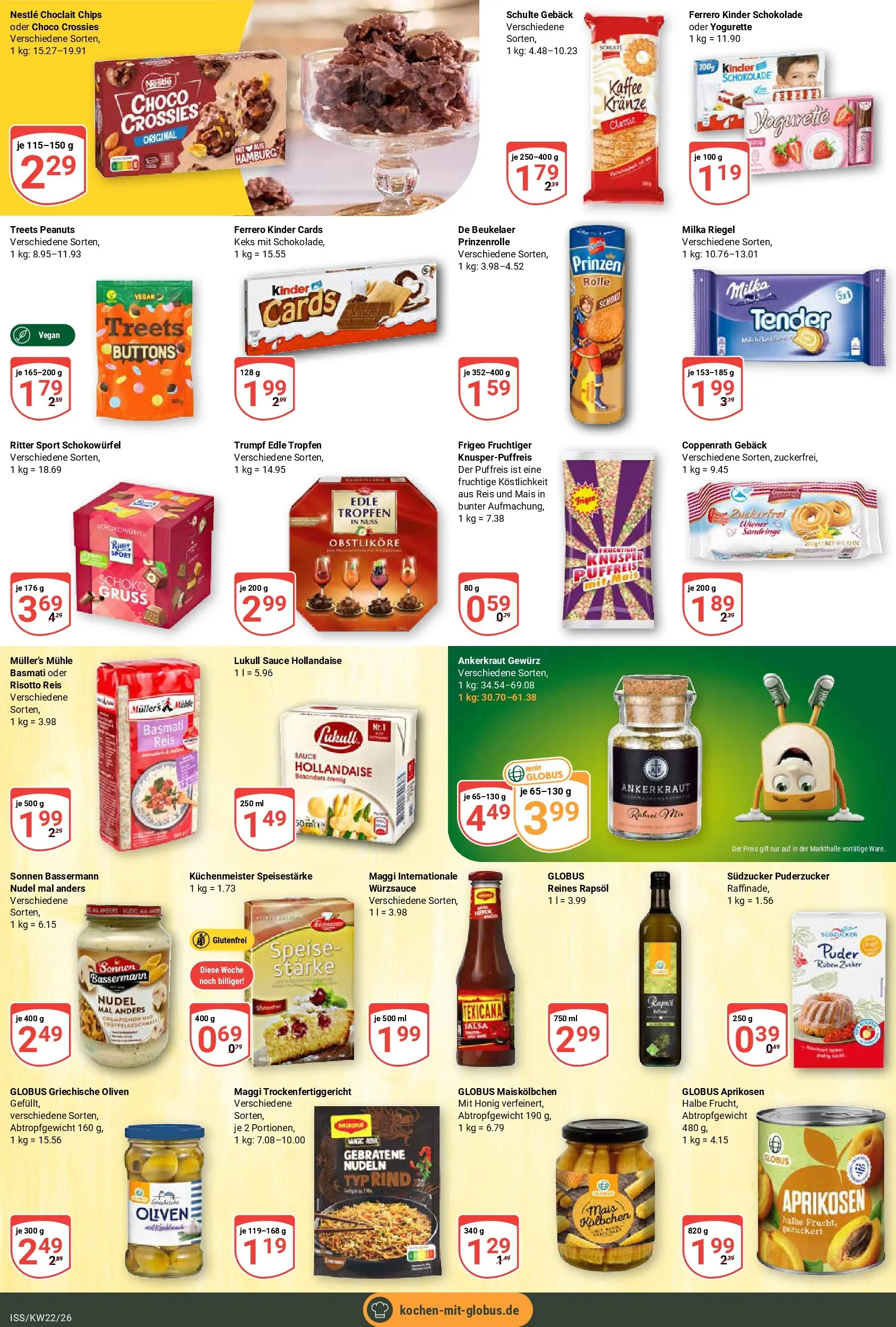 Globus Prospekt Isserstedt (ab 26.05.2026) » Angebote online | Seite: 14 | Produkte: Schokolade, Rapsöl, Nudeln, Chips