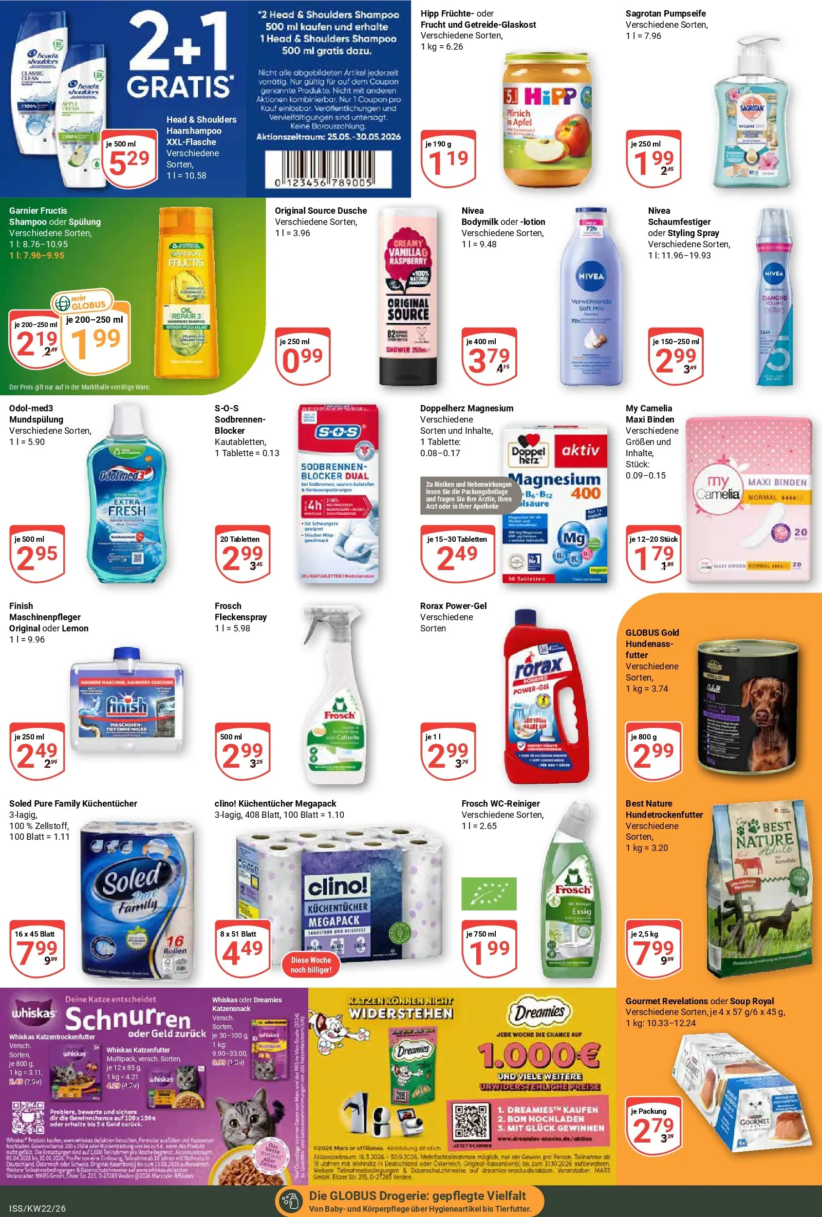 Globus Prospekt Isserstedt (ab 26.05.2026) » Angebote online | Seite: 17 | Produkte: Essig, Dusche, Finish, Shampoo