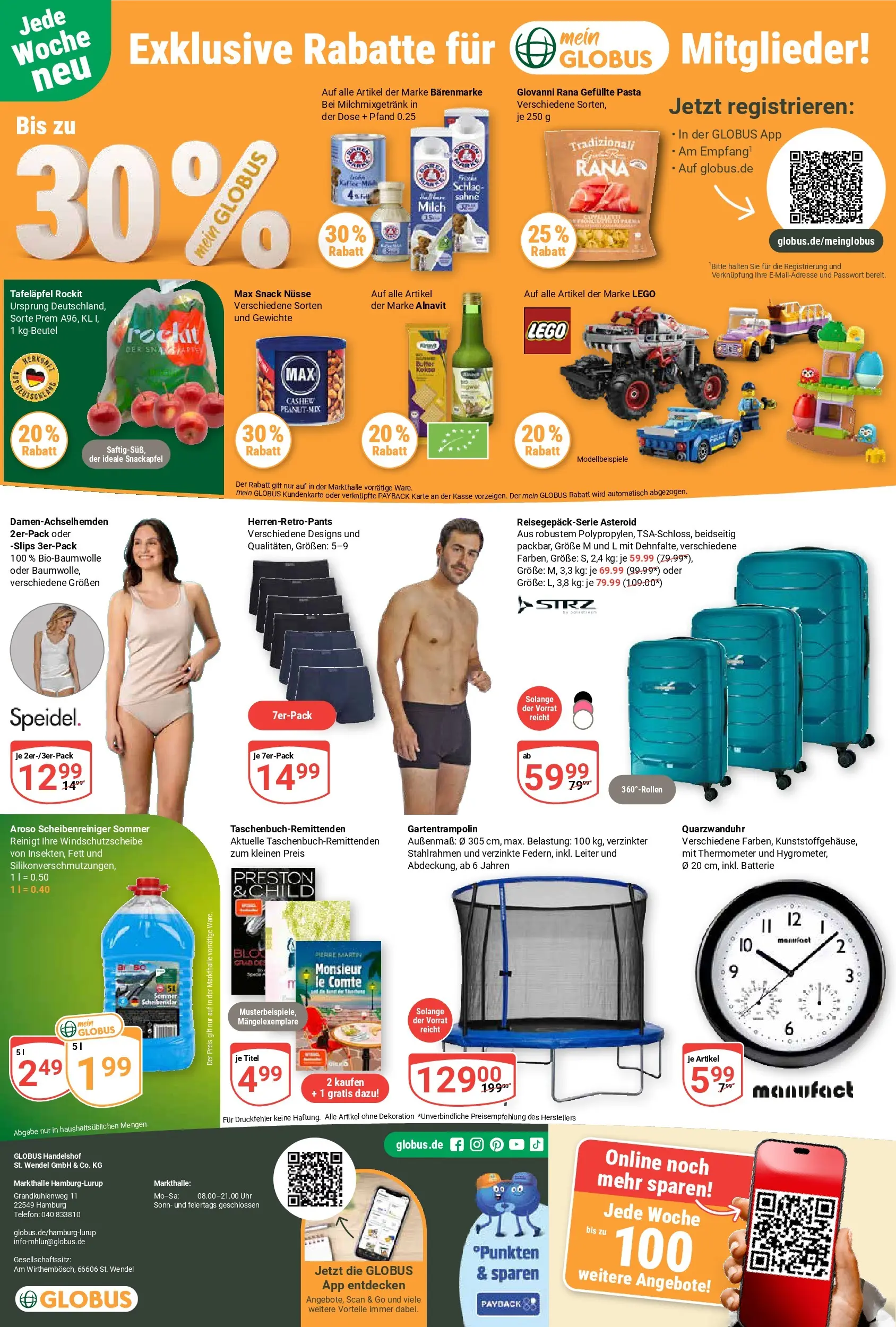 Globus Prospekt Hamburg (ab 26.05.2026) » Angebote online | Seite: 27 | Produkte: Milch, Pasta, Nüsse, Uhr