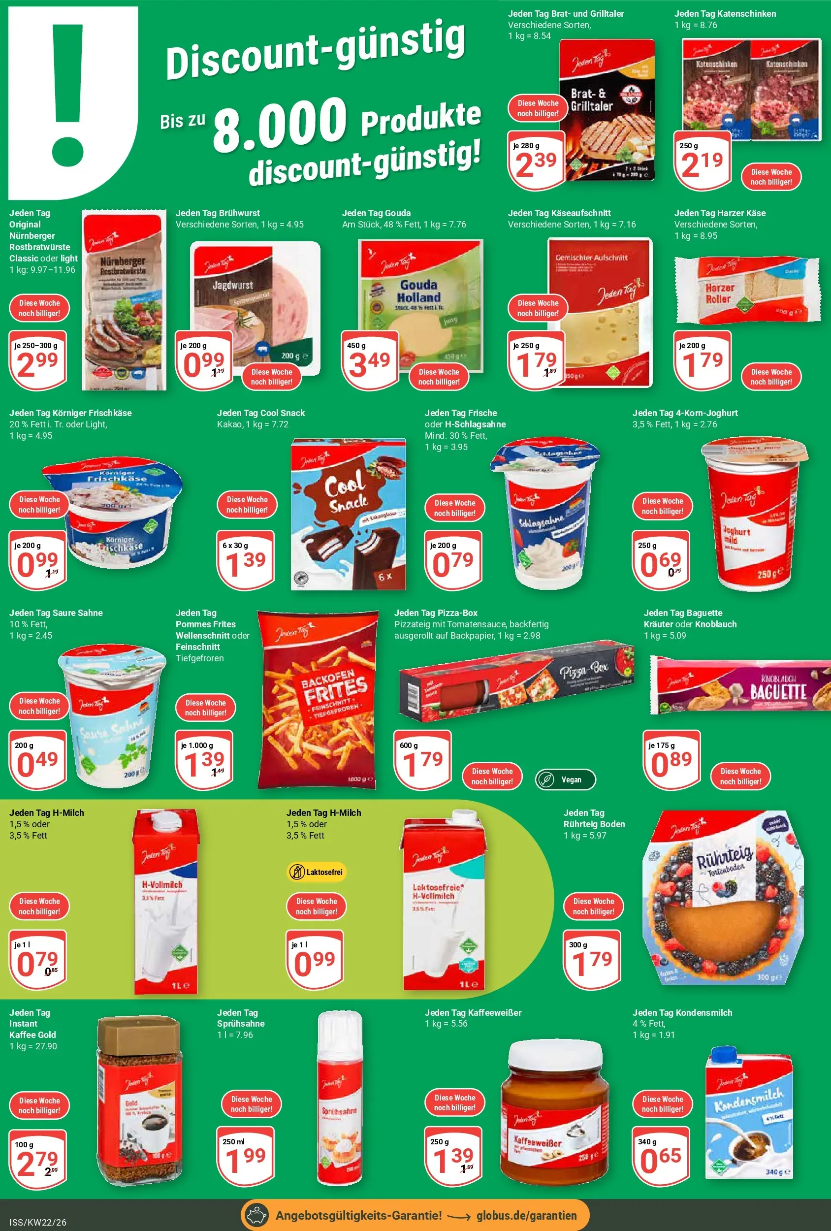 Globus Prospekt Isserstedt (ab 26.05.2026) » Angebote online | Seite: 21 | Produkte: Schlagsahne, Käse, Kaffee, Backofen