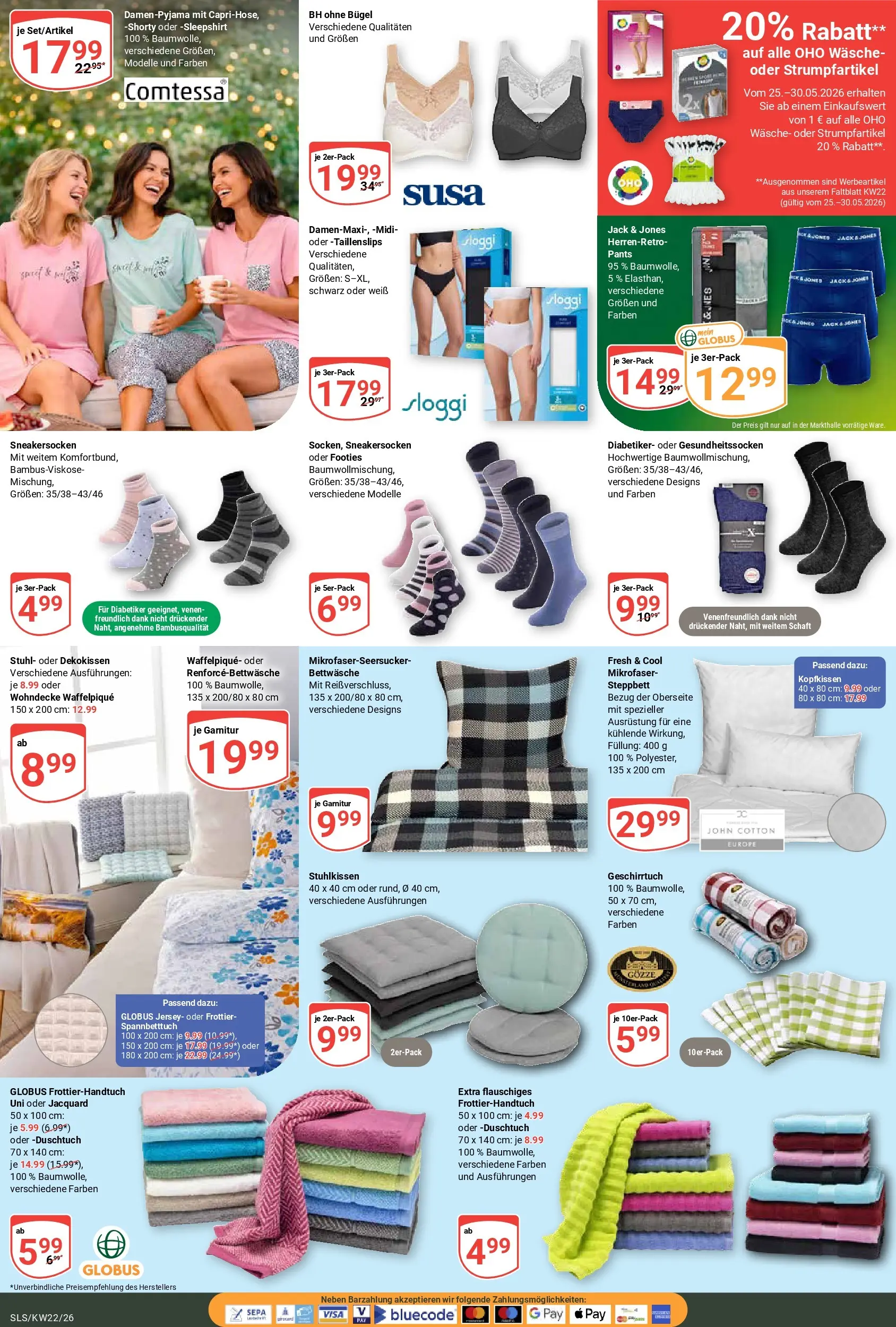 Globus Prospekt Saarlouis (ab 26.05.2026) » Angebote online | Seite: 24 | Produkte: Stuhl, Bettwäsche, Kopfkissen, BH