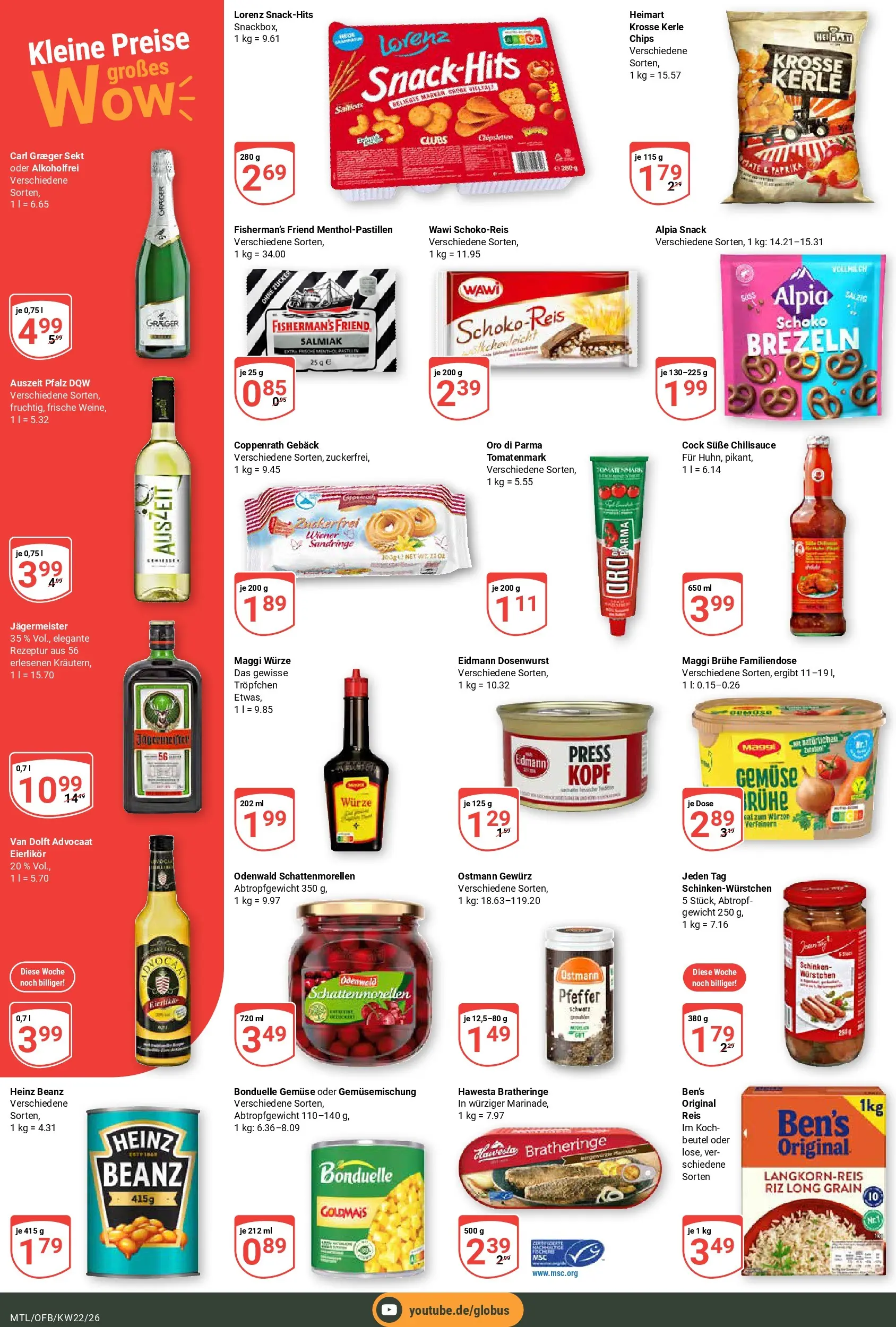 Globus Prospekt Maintal-Dörnigheim (ab 26.05.2026) » Angebote online | Seite: 4 | Produkte: Gewicht, Pfeffer, Reis, Chips