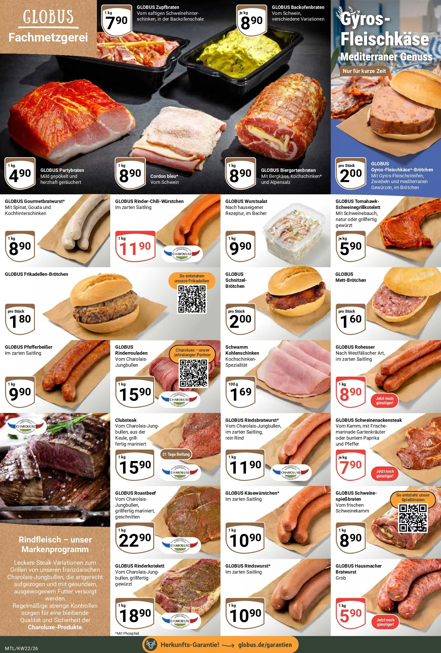 Globus Prospekt Maintal-Dörnigheim (ab 26.05.2026) » Angebote online | Seite: 8 | Produkte: Gouda, Bratwurst, Paprika, Rindfleisch
