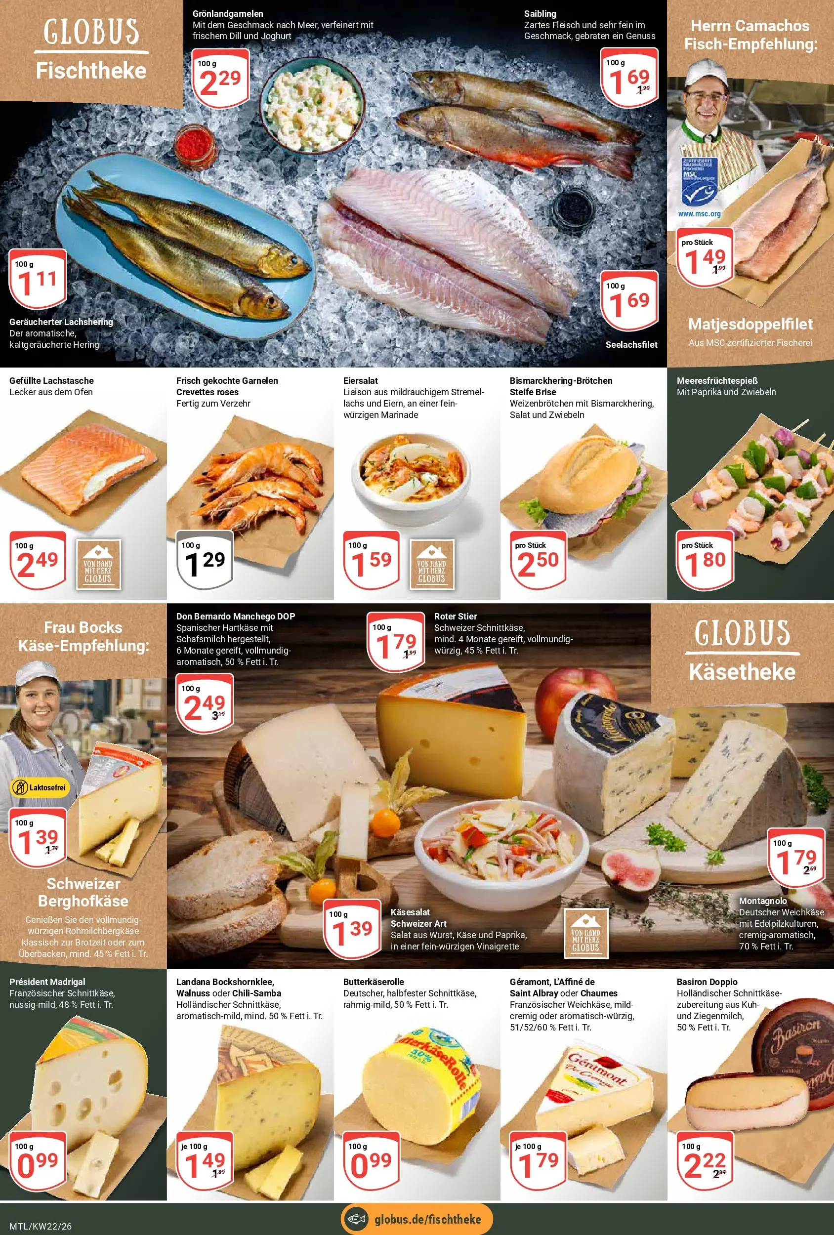 Globus Prospekt Maintal-Dörnigheim (ab 26.05.2026) » Angebote online | Seite: 9 | Produkte: Käse, Lachs, Zwiebeln, Dill