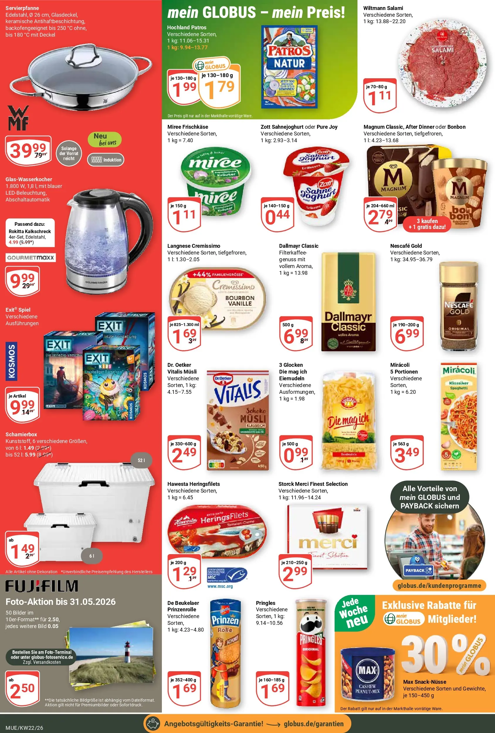 Globus Prospekt Mühldorf (ab 26.05.2026) » Angebote online | Seite: 3 | Produkte: Musli, Spiel, Salami, Nescafe gold