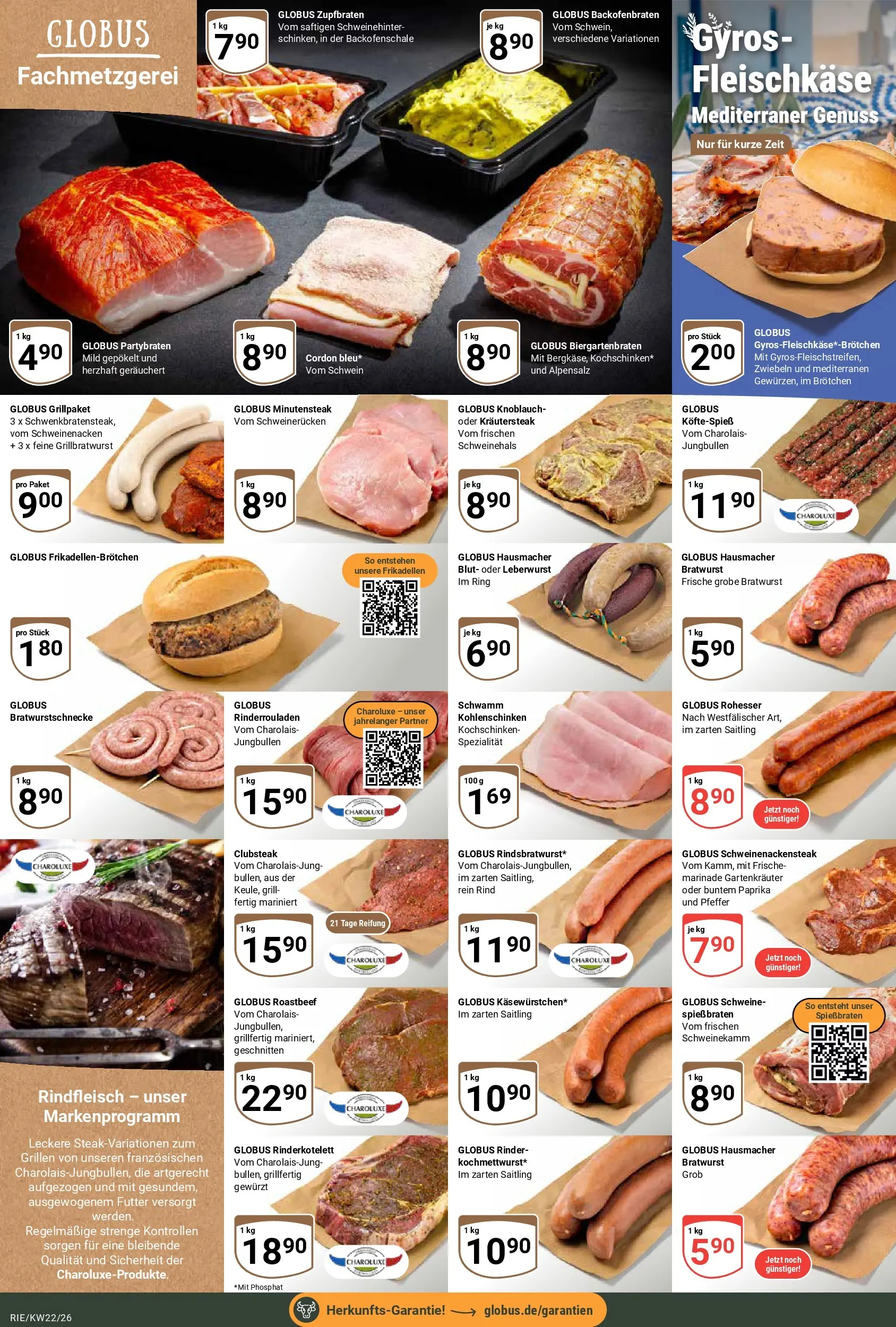 Globus Prospekt Bochum-Riemke (ab 26.05.2026) » Angebote online | Seite: 6 | Produkte: Grill, Bratwurst, Zwiebeln, Knoblauch