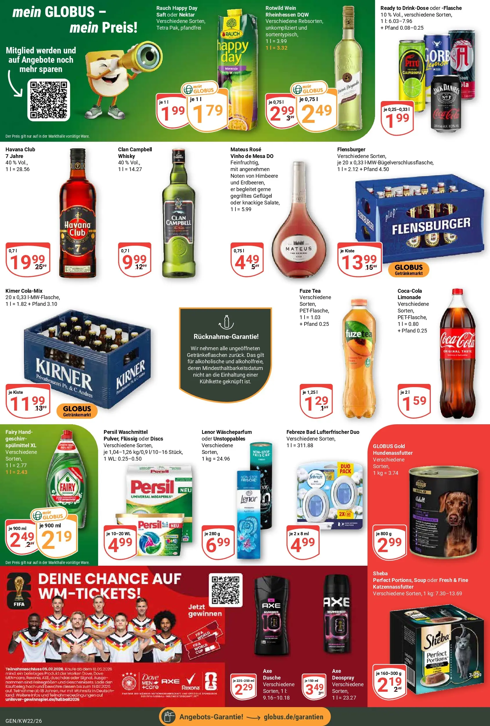 Globus Prospekt Gensingen (ab 26.05.2026) » Angebote online | Seite: 4 | Produkte: Lenor, Fuze tea, Dusche, Duschdas