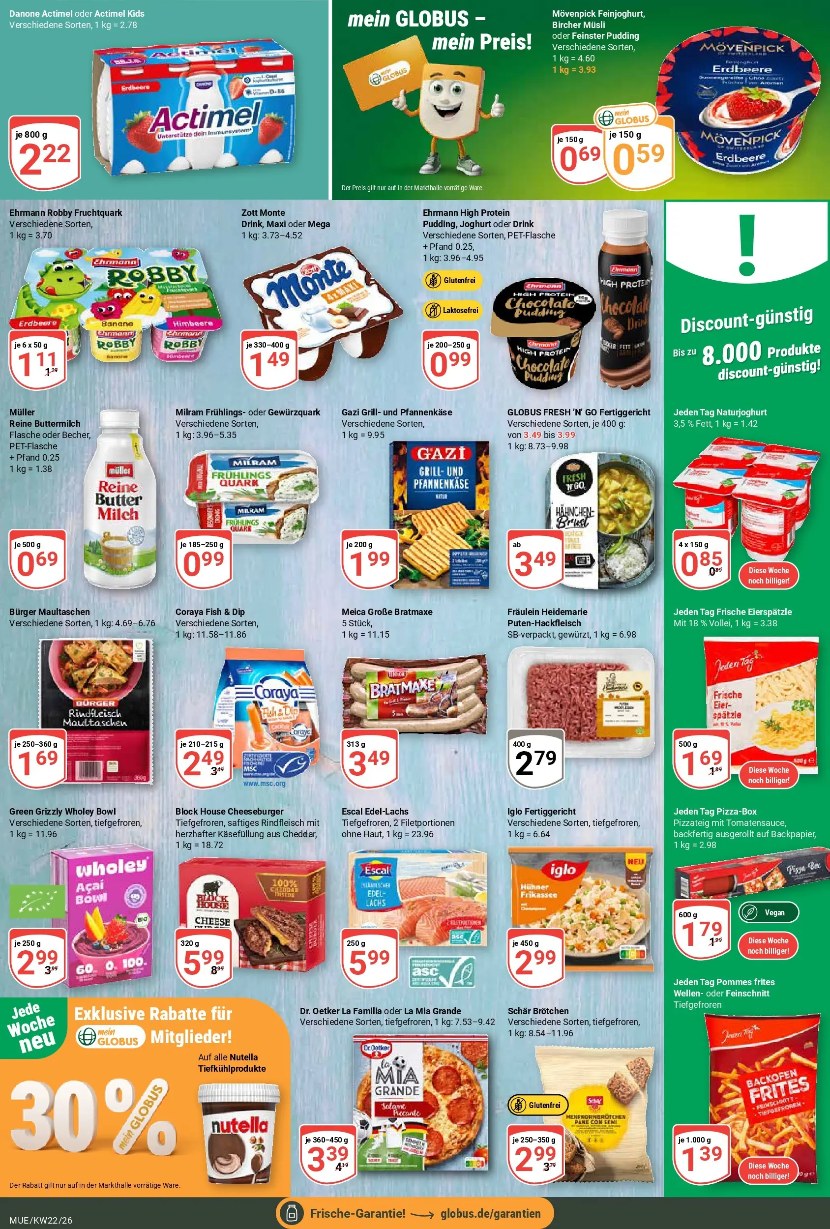Globus Prospekt Mühldorf (ab 26.05.2026) » Angebote online | Seite: 10 | Produkte: Musli, Quark, Pommes, Maultaschen