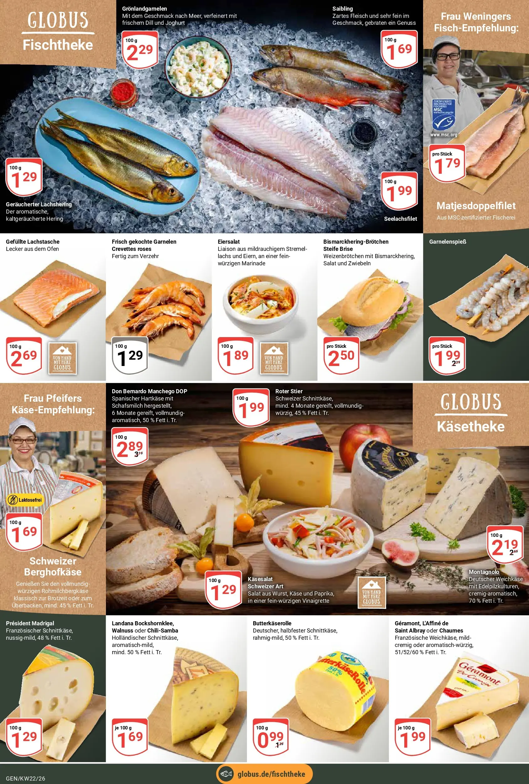 Globus Prospekt Gensingen (ab 26.05.2026) » Angebote online | Seite: 9 | Produkte: Joghurt, Garnelen, Fleisch, Salat