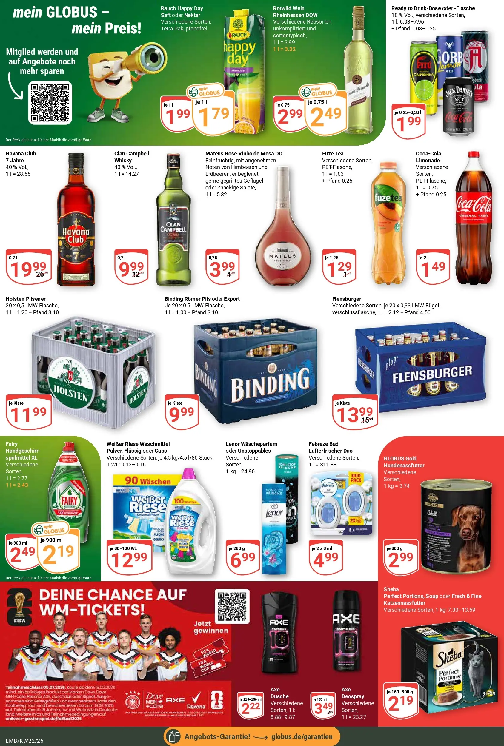 Globus Prospekt Limburg (ab 26.05.2026) » Angebote online | Seite: 5 | Produkte: Whisky, Fuze tea, Coca cola, Limonade