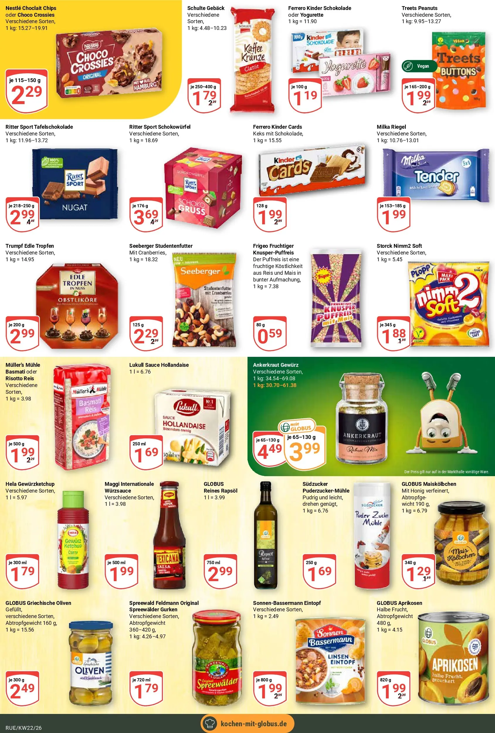 Globus Prospekt Rüsselsheim (ab 26.05.2026) » Angebote online | Seite: 14 | Produkte: Kinder schokolade, Yogurette, Puder, Milka