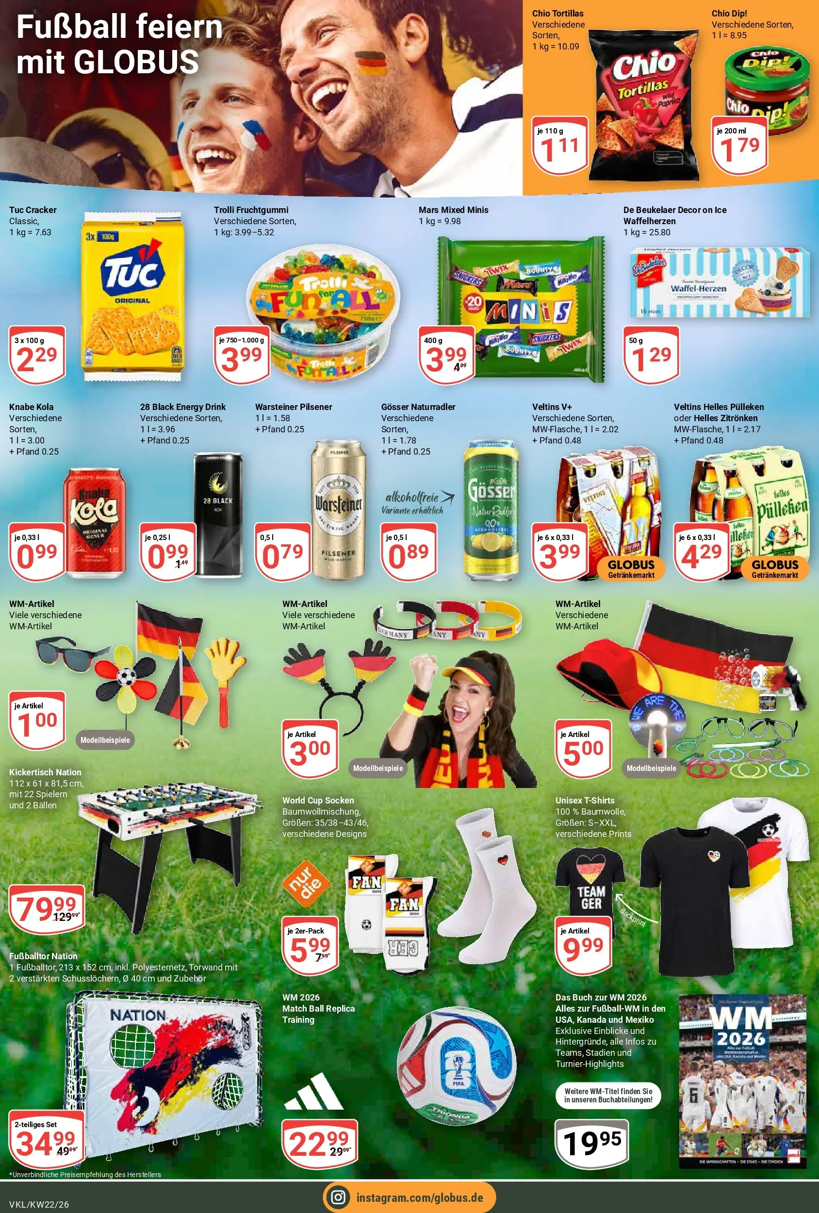 Globus Prospekt Völklingen (ab 26.05.2026) » Angebote online | Seite: 19 | Produkte: Energy, Snickers, Socken, Veltins