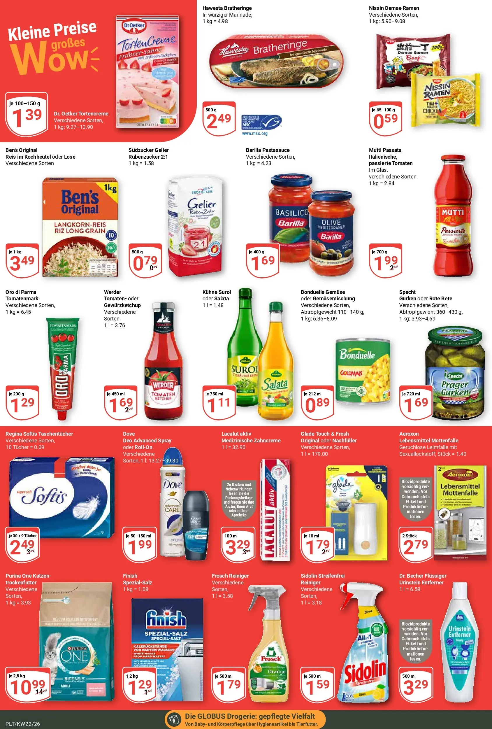 Globus Prospekt Plattling (ab 26.05.2026) » Angebote online | Seite: 4 | Produkte: Purina one, Oro di parma, Gemüse, Zucker