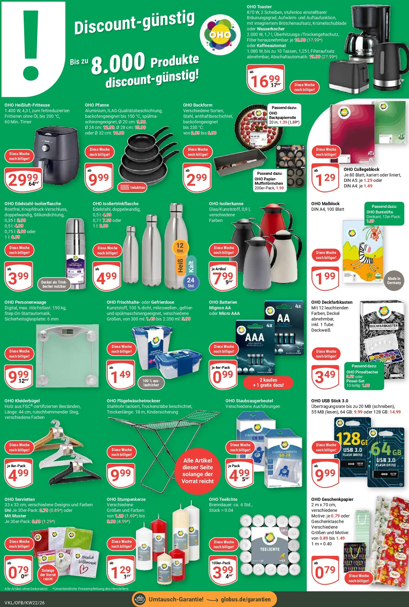 Globus Prospekt Völklingen (ab 26.05.2026) » Angebote online | Seite: 23 | Produkte: Wasserkocher, Toaster, Kleiderbügel, Personenwaage
