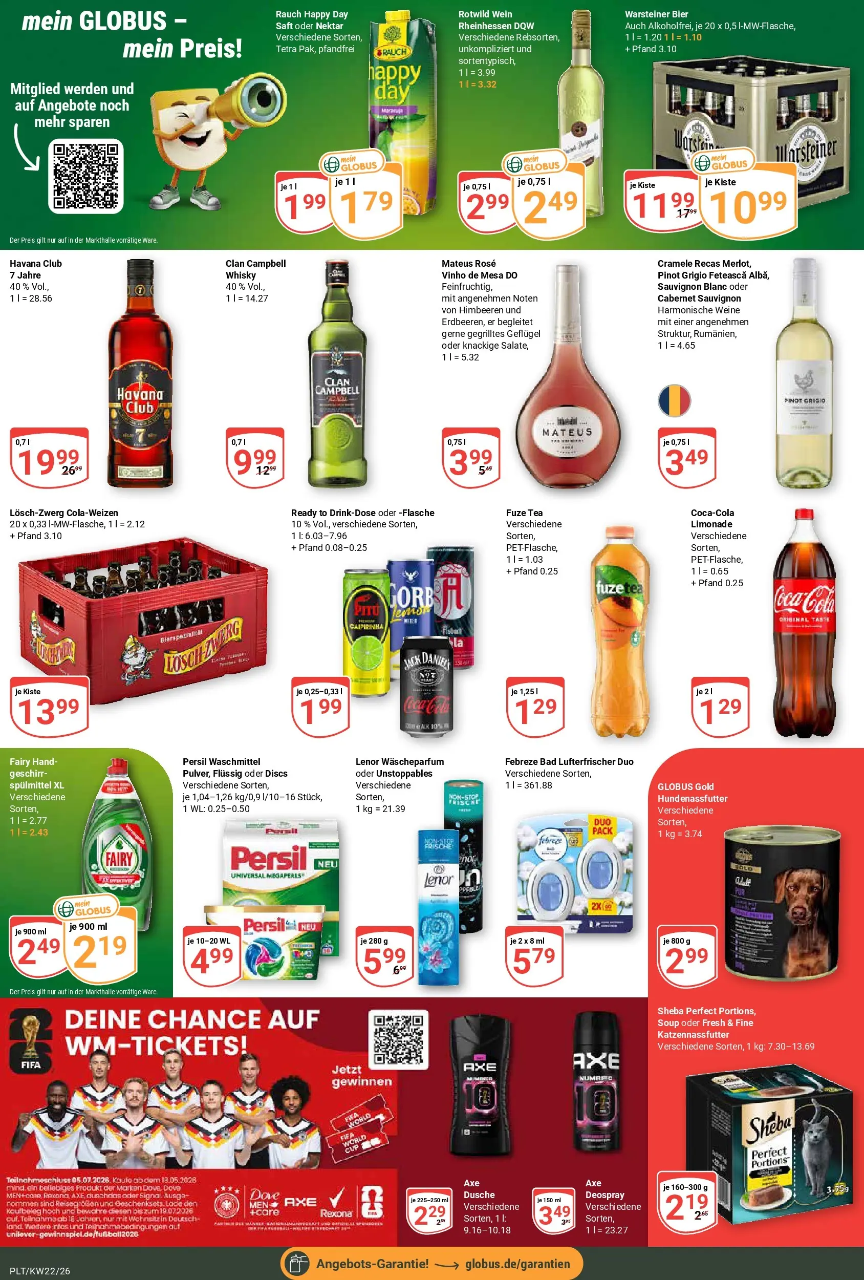 Globus Prospekt Plattling (ab 26.05.2026) » Angebote online | Seite: 5 | Produkte: Himbeeren, Lenor, Fuze tea, Sheba