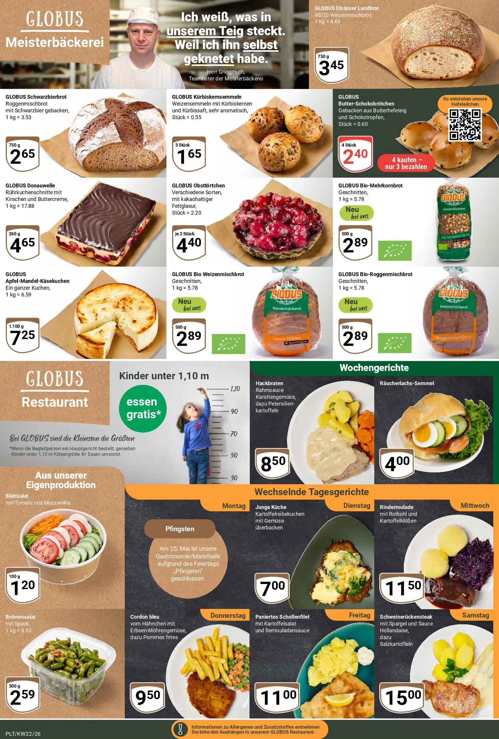 Globus Prospekt Plattling (ab 26.05.2026) » Angebote online | Seite: 7 | Produkte: Hahnchen, Mozzarella, Pommes frites, Gemüse