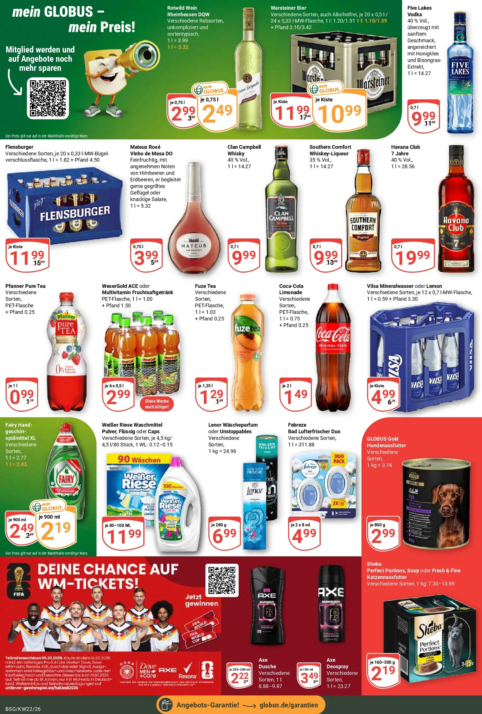 Globus Prospekt Braunschweig (ab 26.05.2026) » Angebote online | Seite: 4 | Produkte: Havana club, Dusche, Southern comfort, Wein