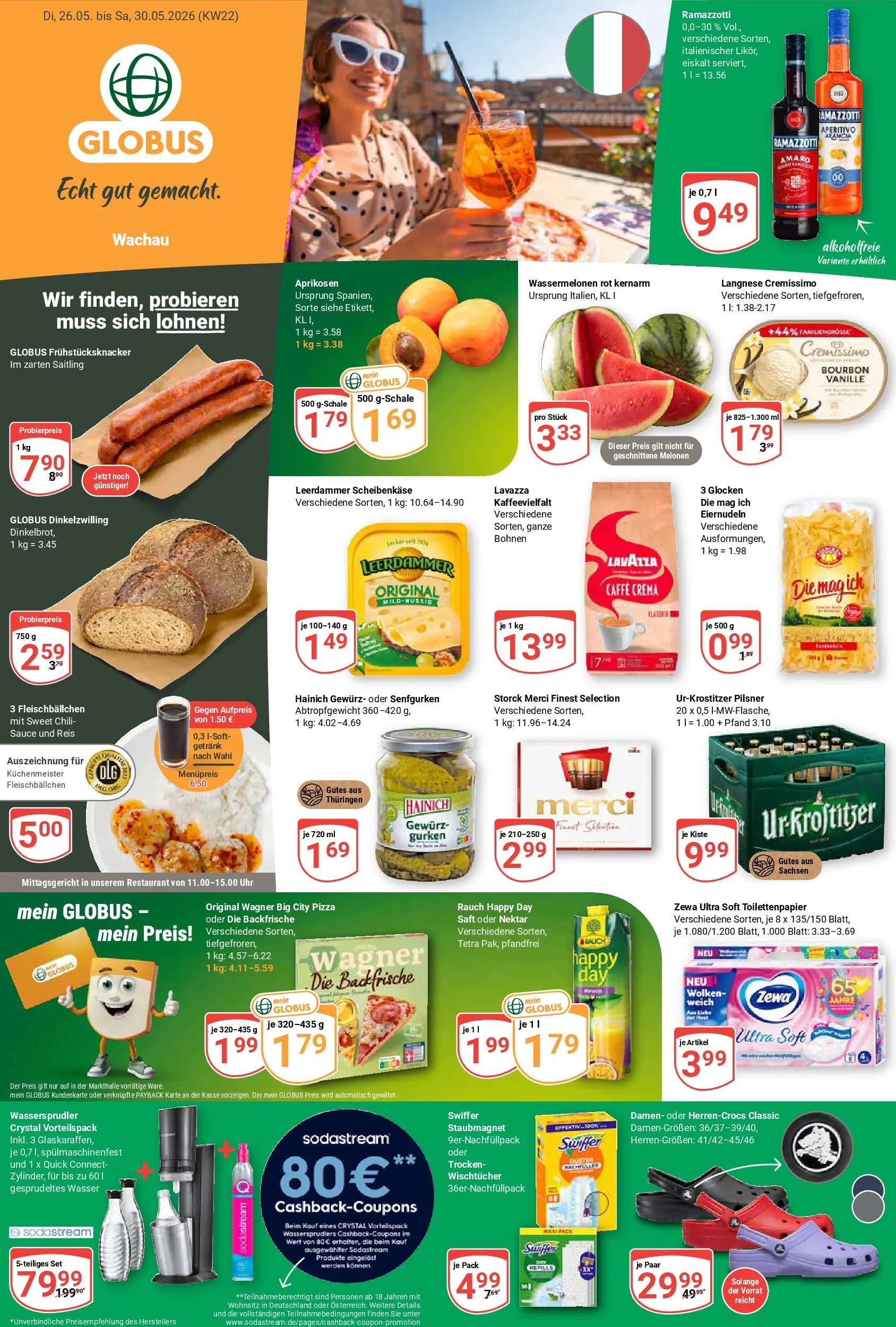 Globus Prospekt Markkleeberg (ab 26.05.2026) » Angebote online | Seite: 1 | Produkte: Langnese, Langnese cremissimo, Pizza, Reis