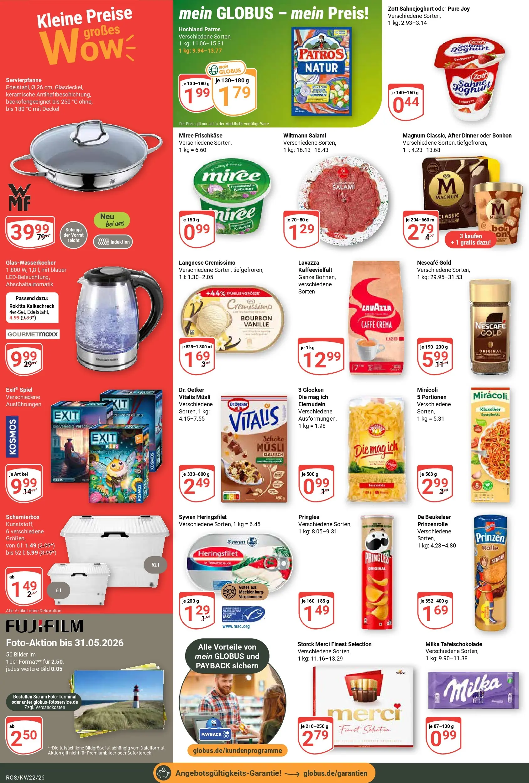 Globus Prospekt Lambrechtshagen (ab 26.05.2026) » Angebote online | Seite: 2 | Produkte: Merci, Cremissimo, Patros, Salami