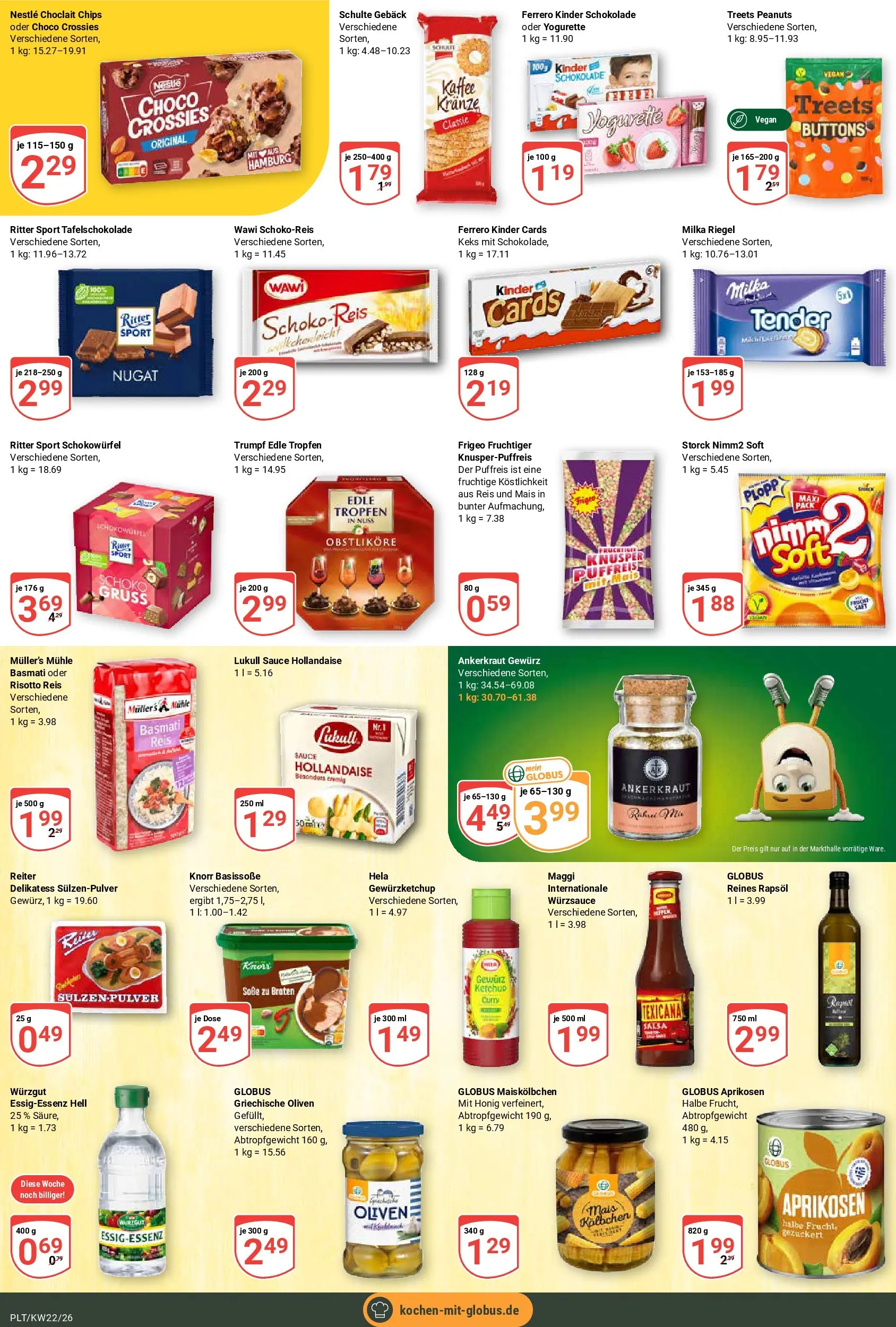Globus Prospekt Plattling (ab 26.05.2026) » Angebote online | Seite: 14 | Produkte: Kinder schokolade, Maggi, Rapsöl, Knorr