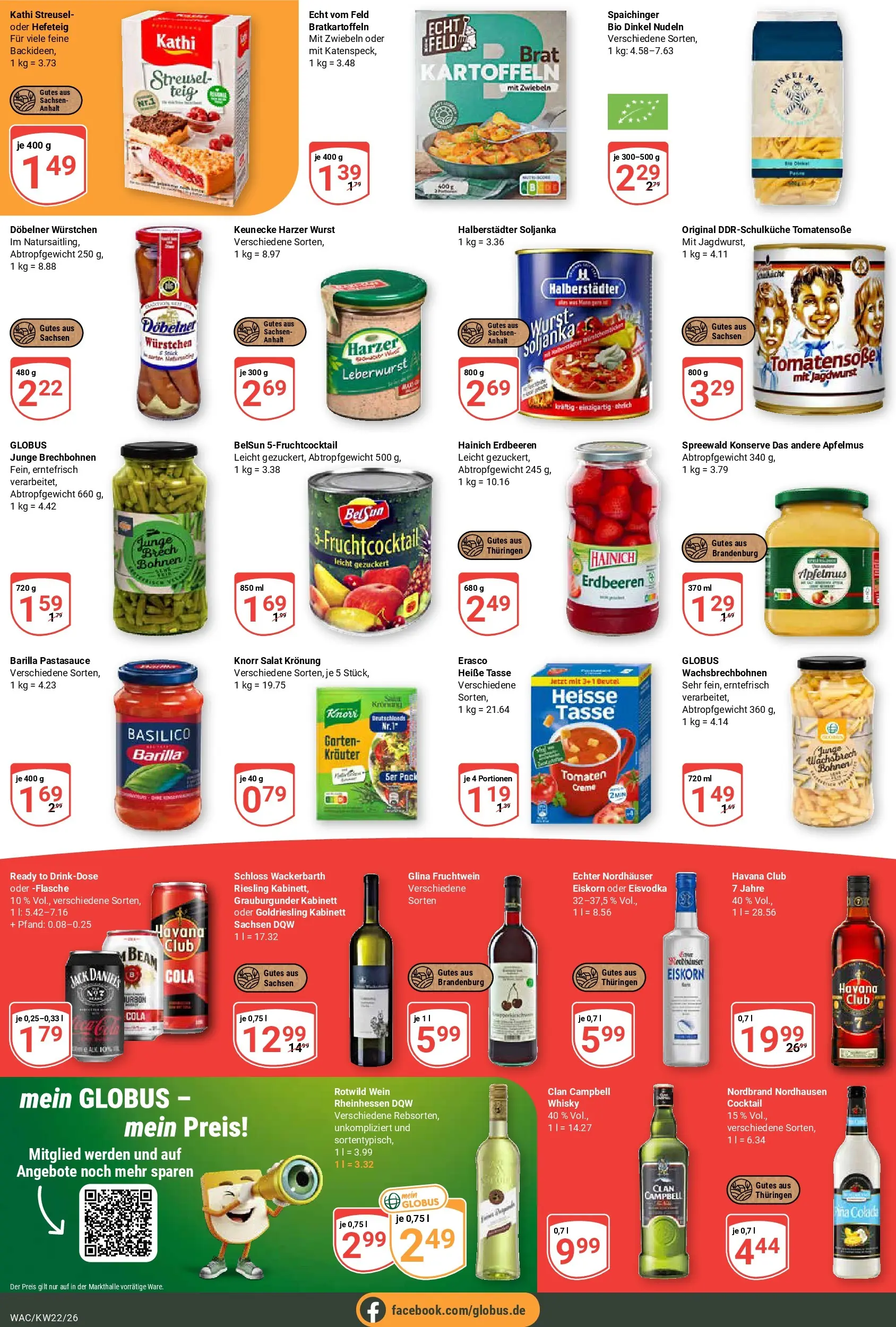 Globus Prospekt Markkleeberg (ab 26.05.2026) » Angebote online | Seite: 3 | Produkte: Jack Daniel's, Wein, Erasco, Salat