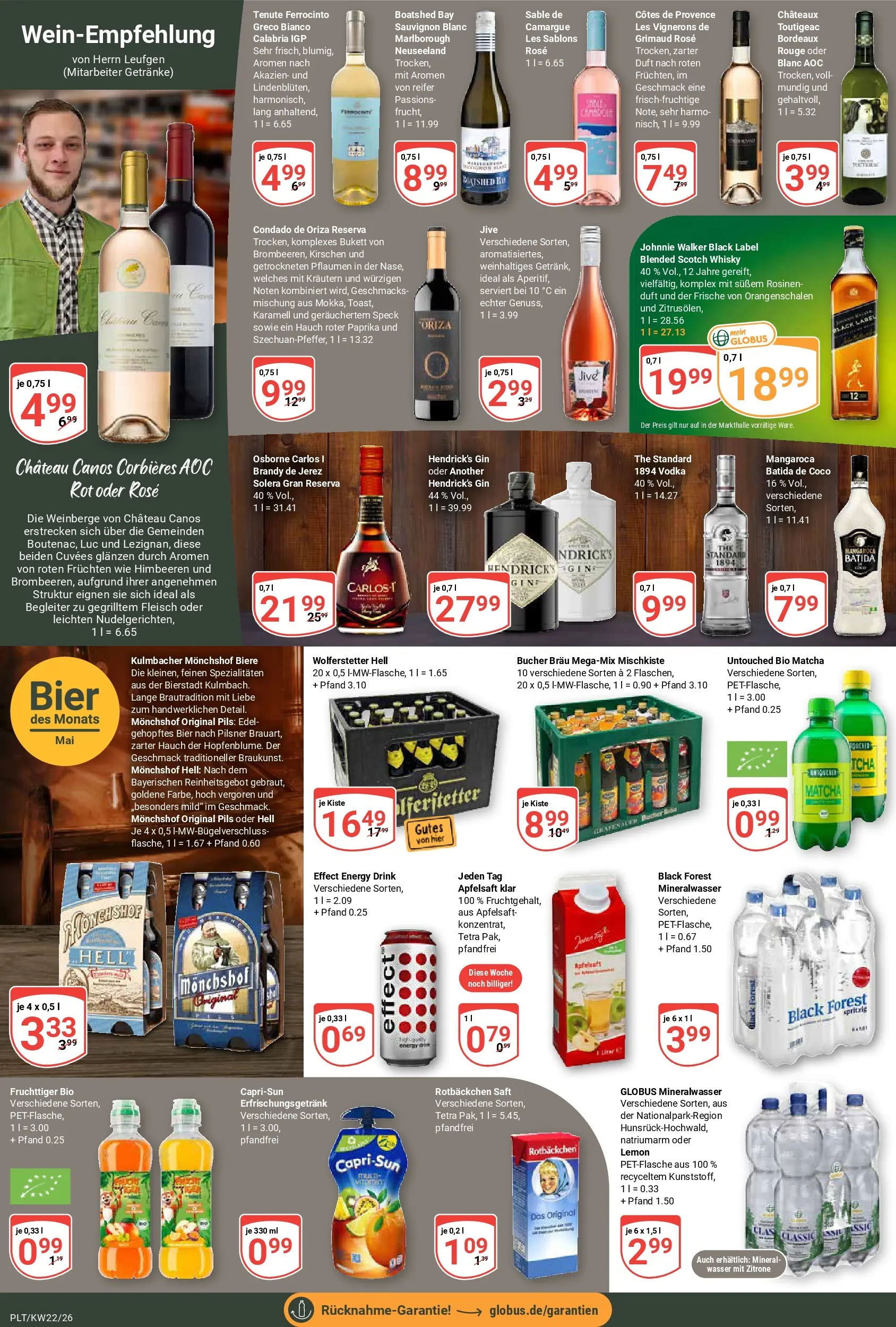 Globus Prospekt Plattling (ab 26.05.2026) » Angebote online | Seite: 17 | Produkte: Monchshof, Pflaumen, Osborne, Zitrone