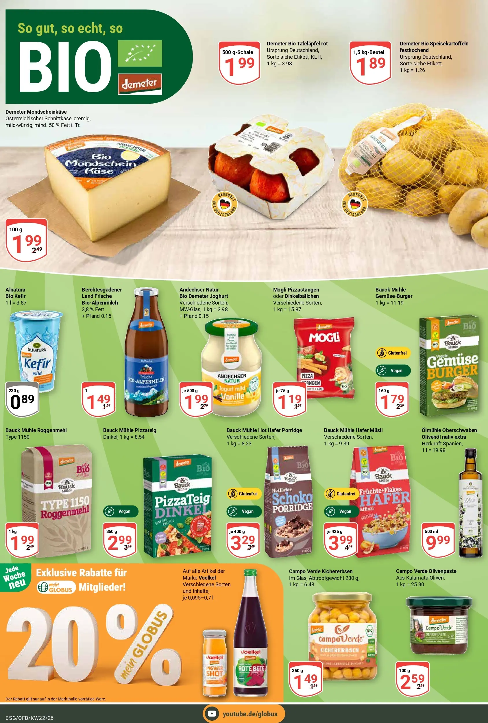 Globus Prospekt Braunschweig (ab 26.05.2026) » Angebote online | Seite: 11 | Produkte: Kefir, Käse, Joghurt, Burger