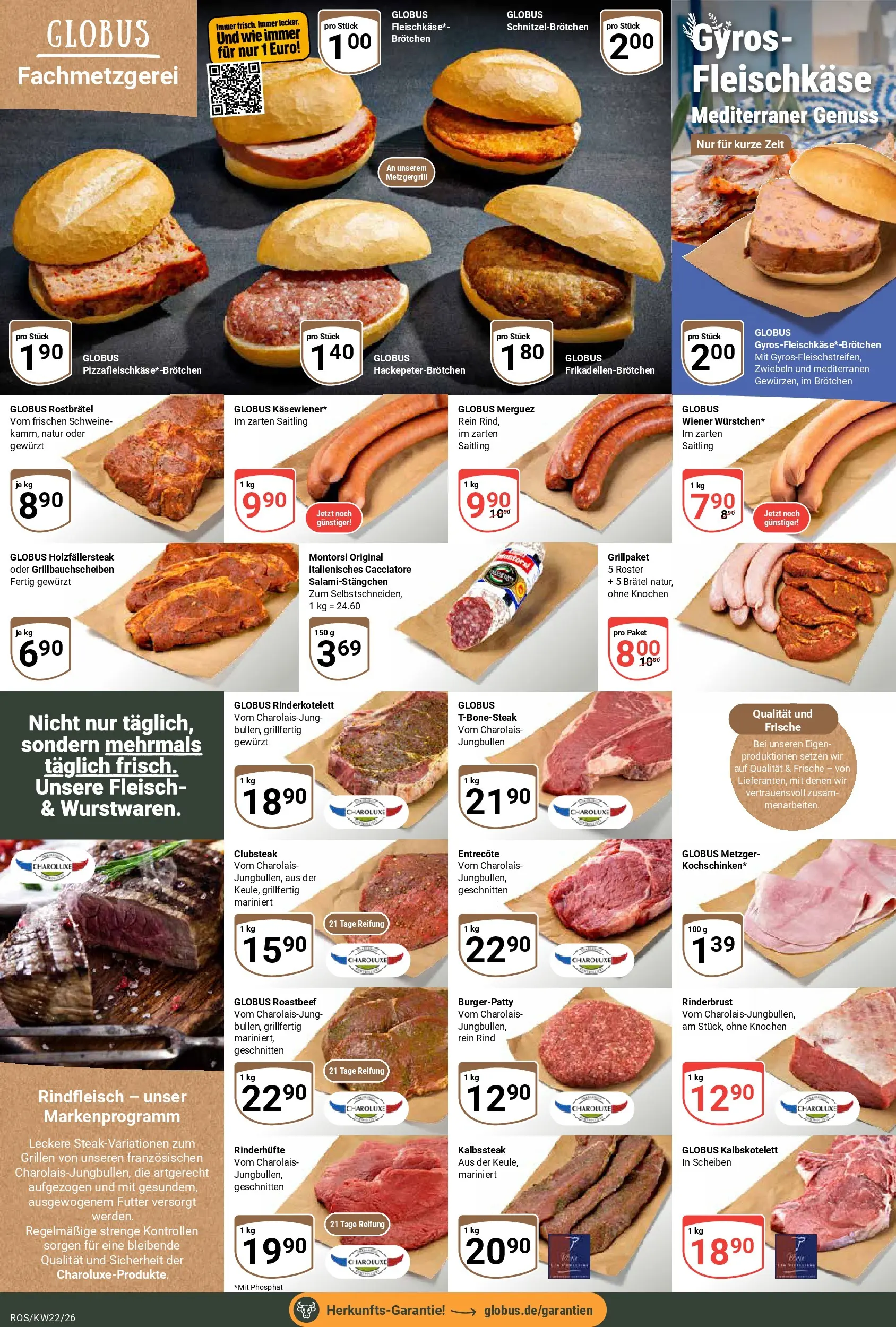 Globus Prospekt Lambrechtshagen (ab 26.05.2026) » Angebote online | Seite: 7 | Produkte: Entrecote, Roastbeef, Gyros, Fleisch