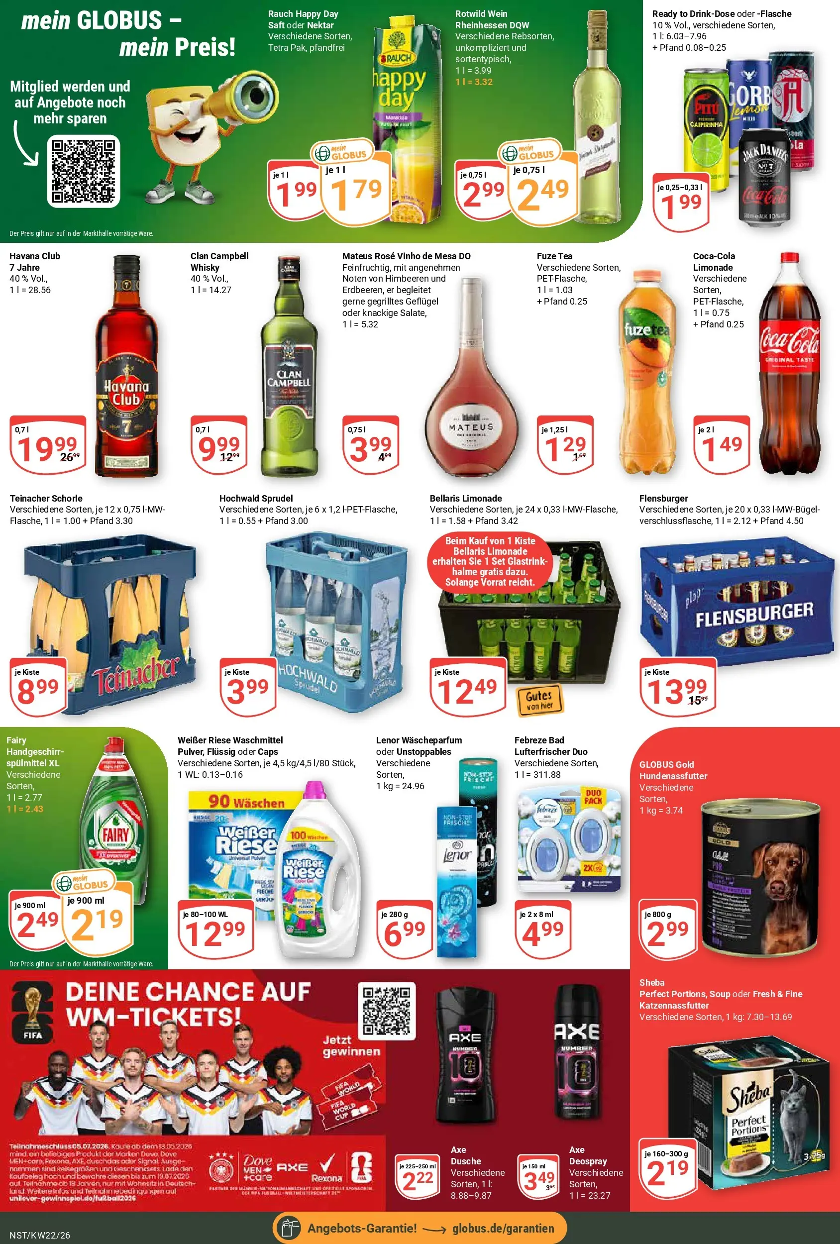 Globus Prospekt Neustadt (ab 26.05.2026) » Angebote online | Seite: 5 | Produkte: Sheba, Cola, Flensburger, Wein