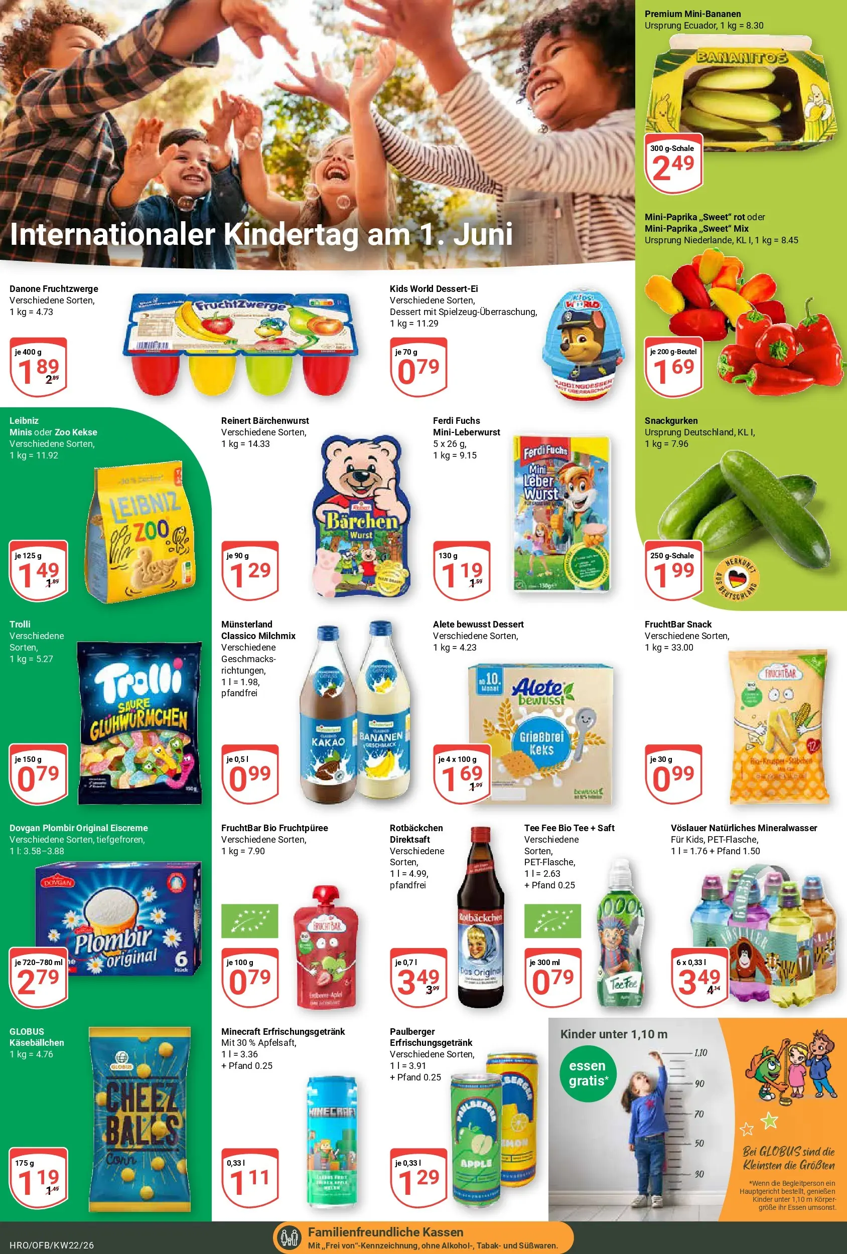 Globus Prospekt Rostock (ab 26.05.2026) » Angebote online | Seite: 14 | Produkte: Bananen, Eiscreme, Apple, Wurst